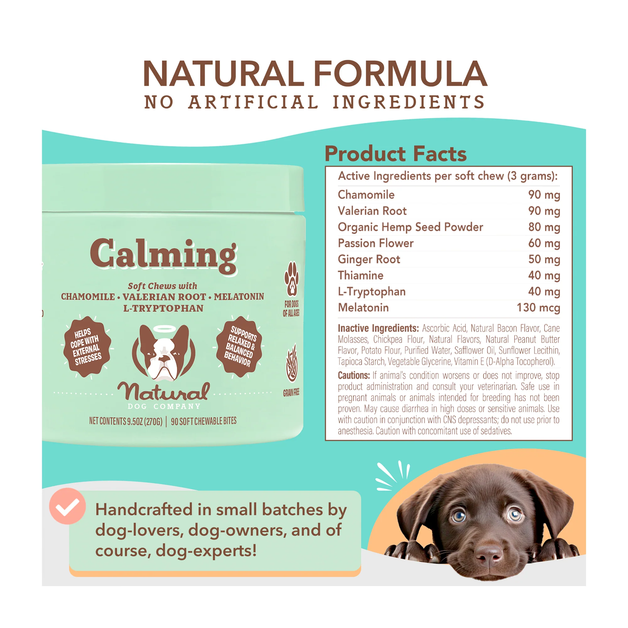 Calming Dog Supplement, Soft Chews - Image 2