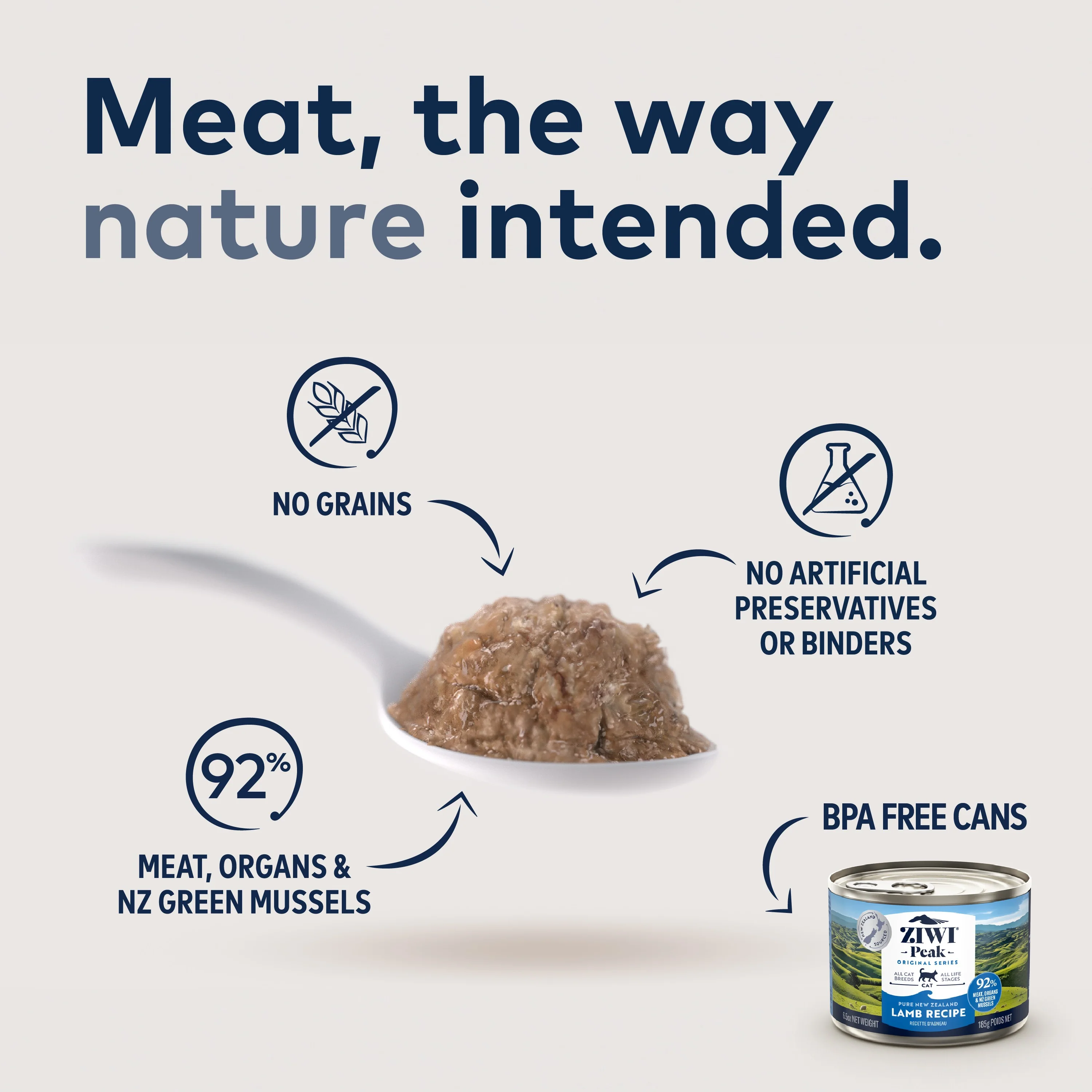 Canned Wet Cat Food - Lamb – All Natural, High Protein, Grain Free, Limited Ingredient, with Superfoods - Image 3
