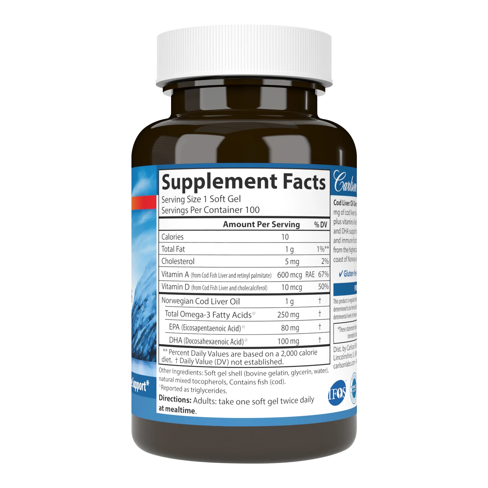 Cod Liver Oil Gems - 1,000 mg - Image 3
