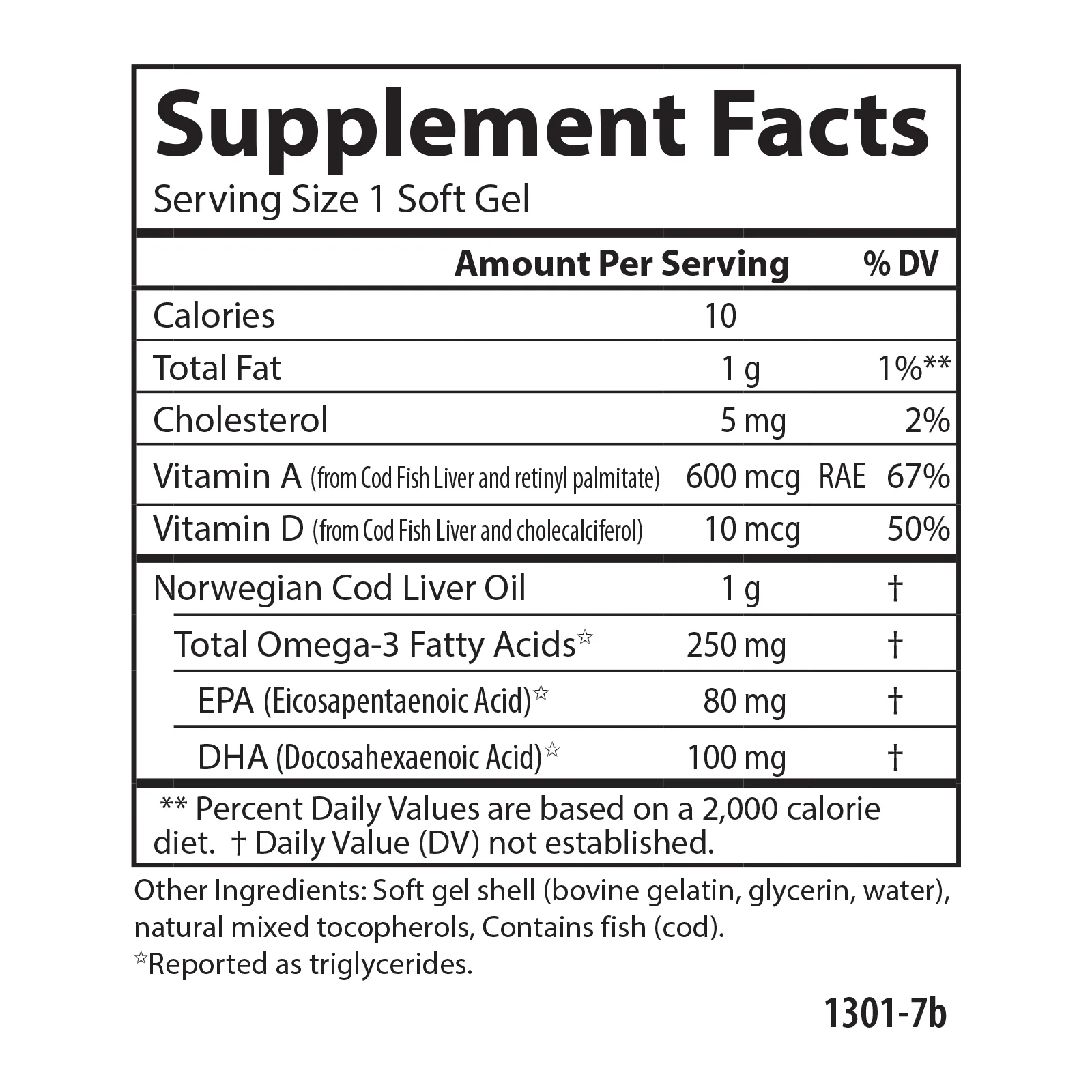 Cod Liver Oil Gems - 1,000 mg - Image 5