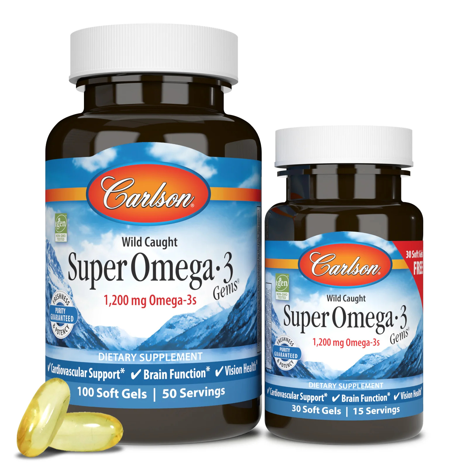 Super Omegs 3 Gems - 1,200 mg Omega-3s