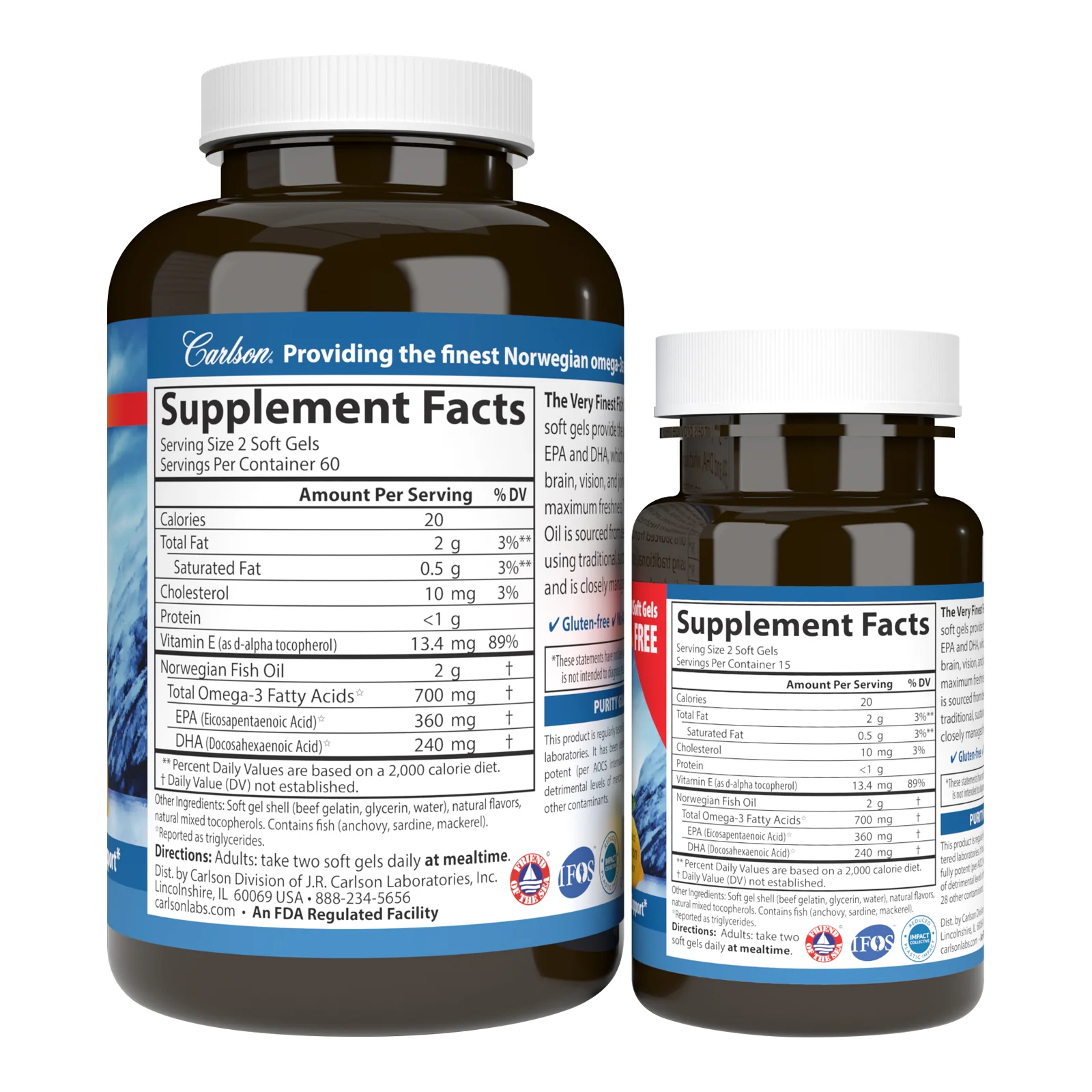 The Very Finest Fish Oil, Softgel - 700 mg Omega-3s - Image 3