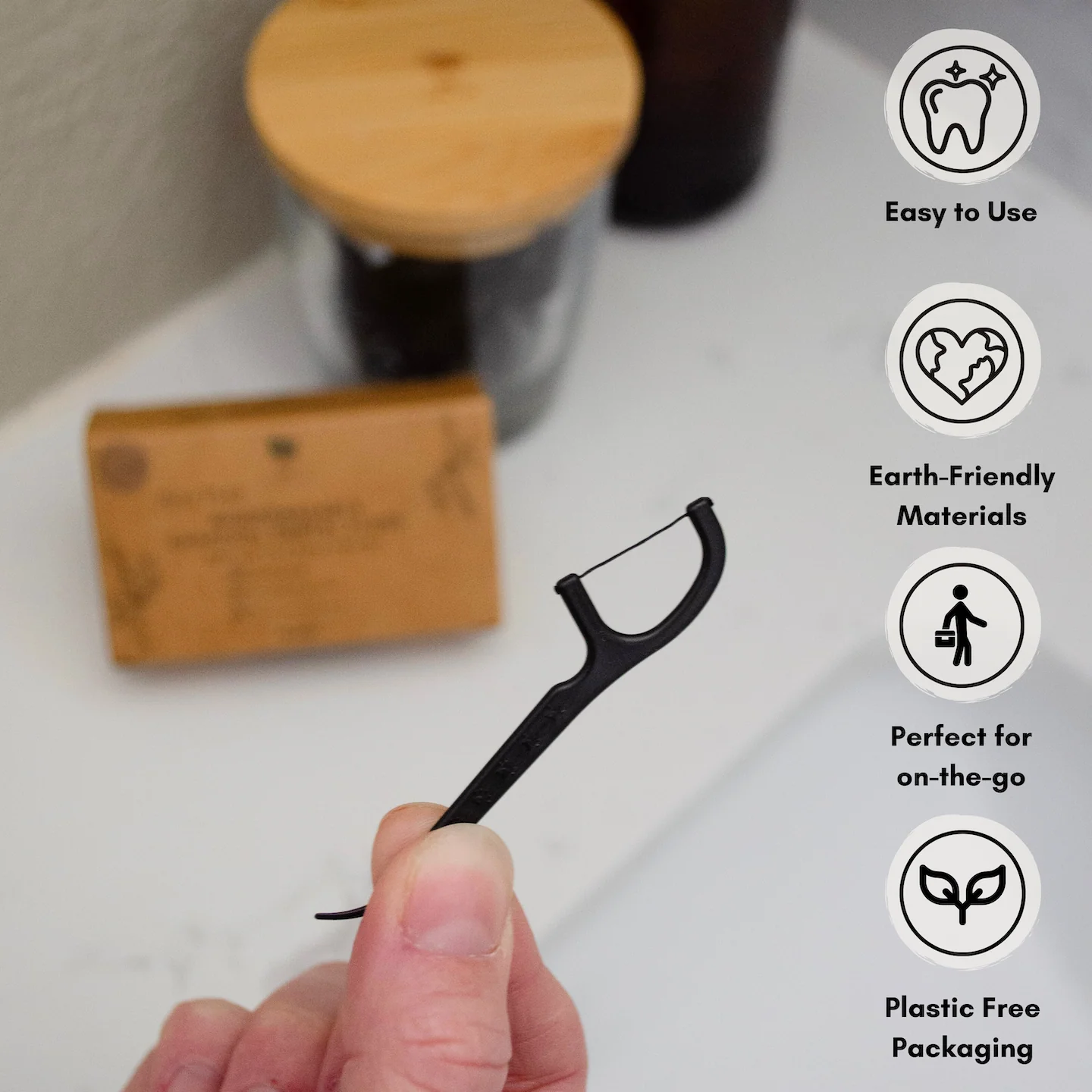 Charcoal Dental Floss Picks - Image 4