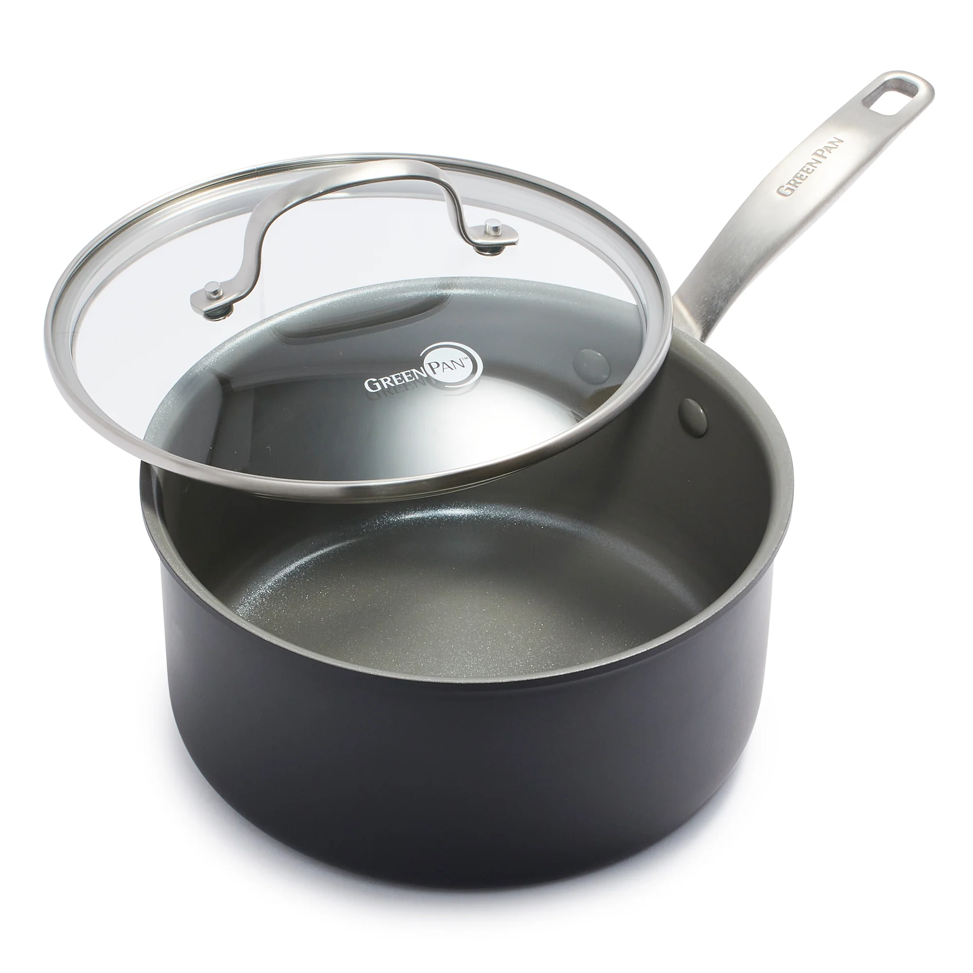 Chatham Nonstick, Ceramic Sauce Pan with Lid, 3 qt - Image 2