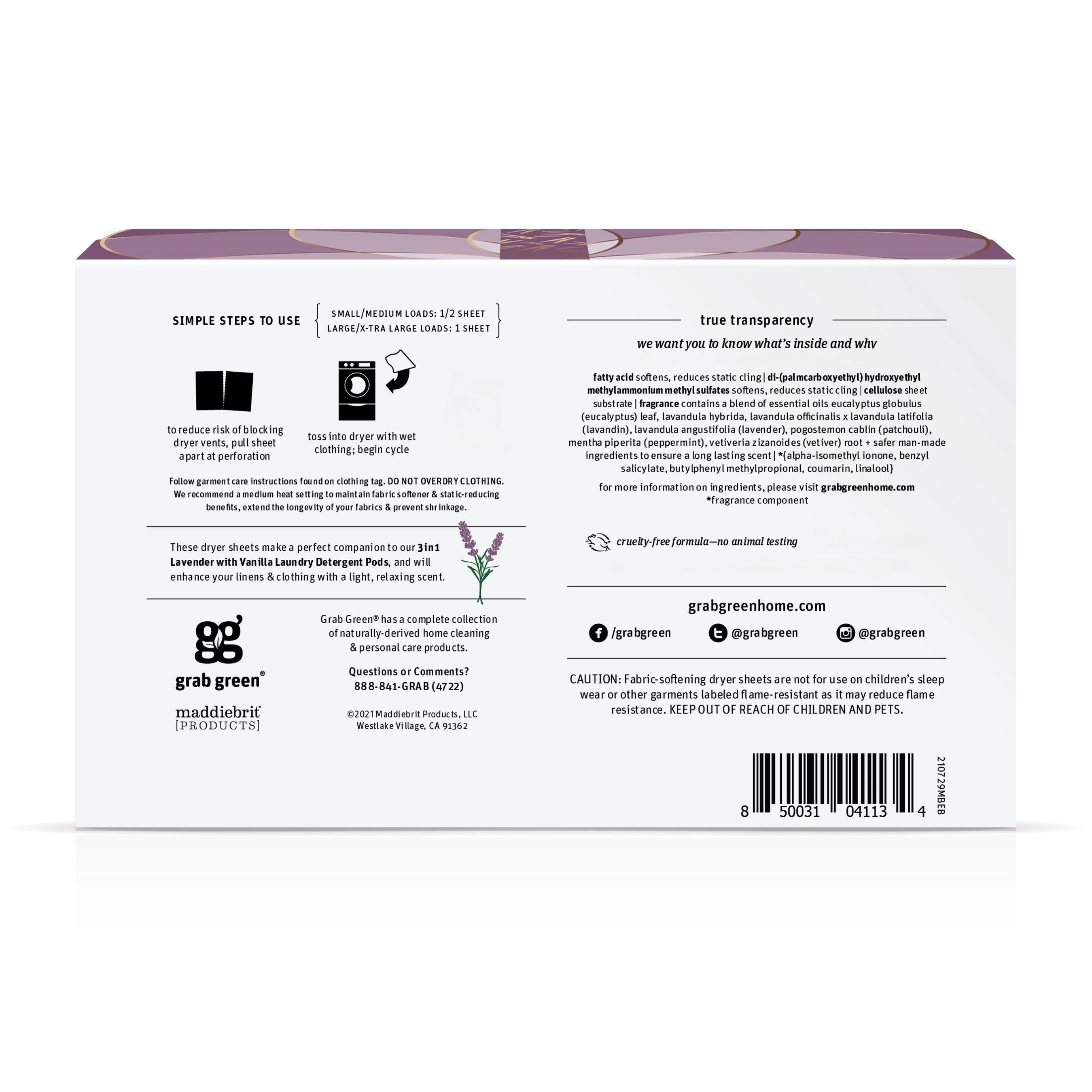 Classic Dryer Sheets - Lavender with Vanilla - Image 3
