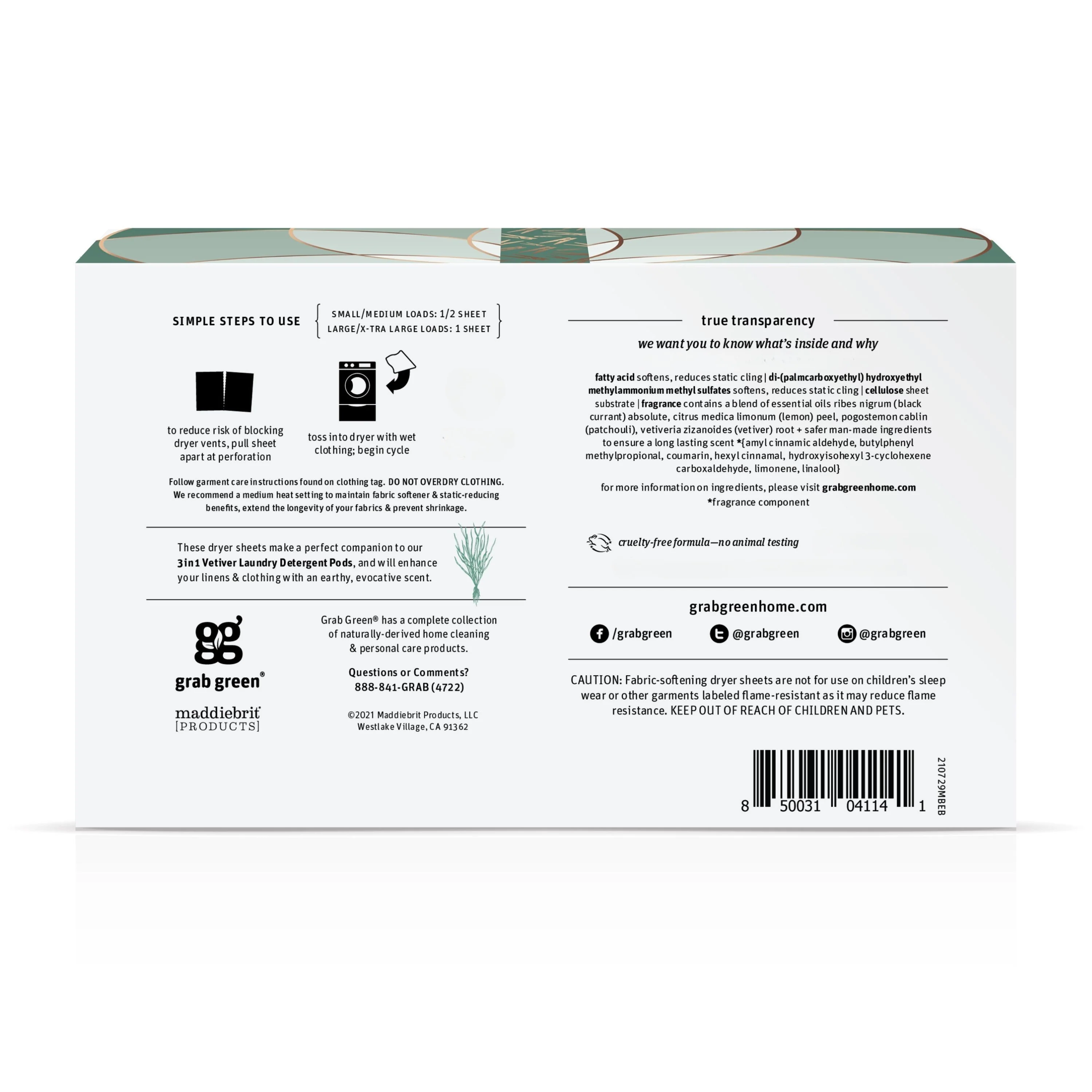 Classic Dryer Sheets - Vetiver - Image 3