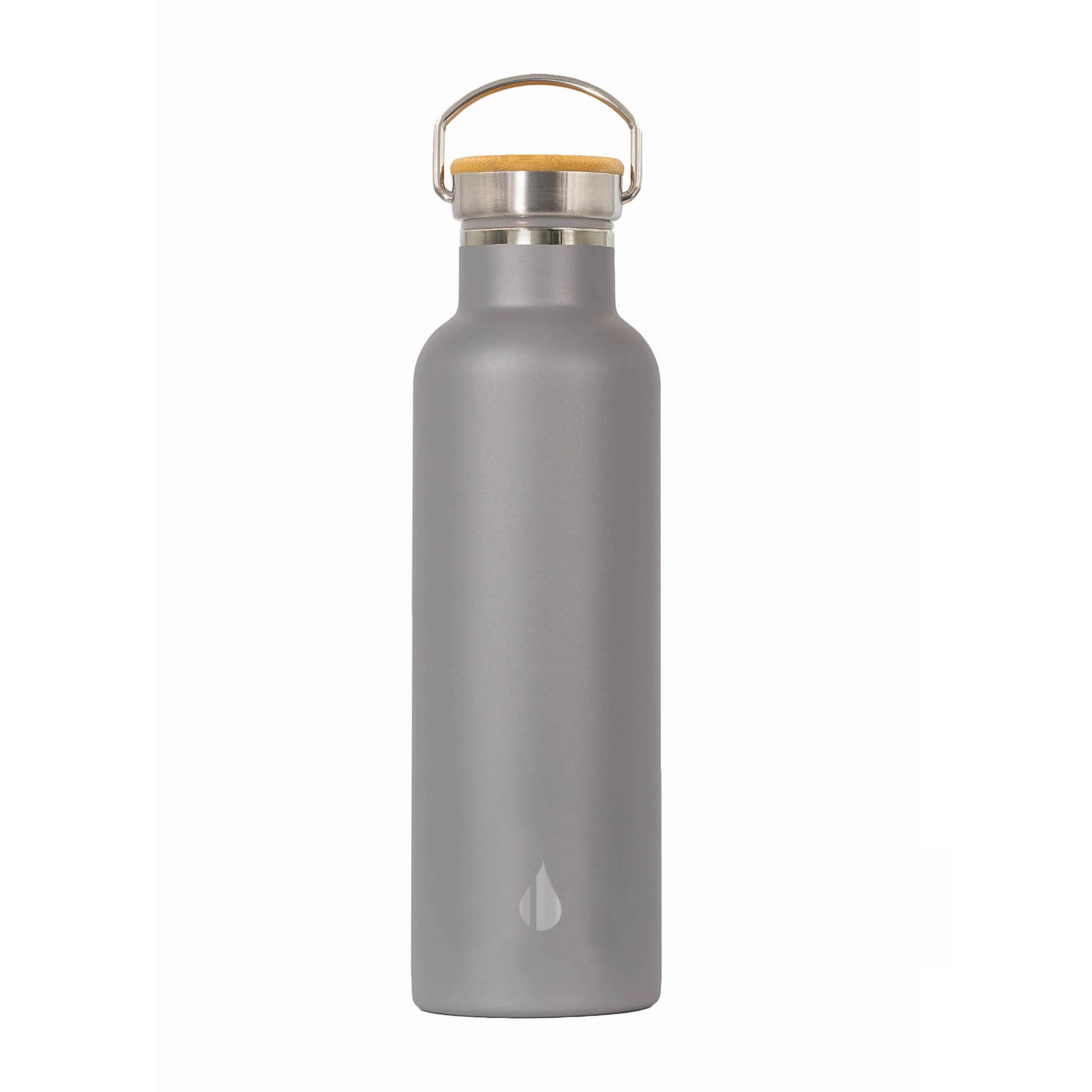 Classic Stainless Steel + Bamboo Lid Bottle - Image 3