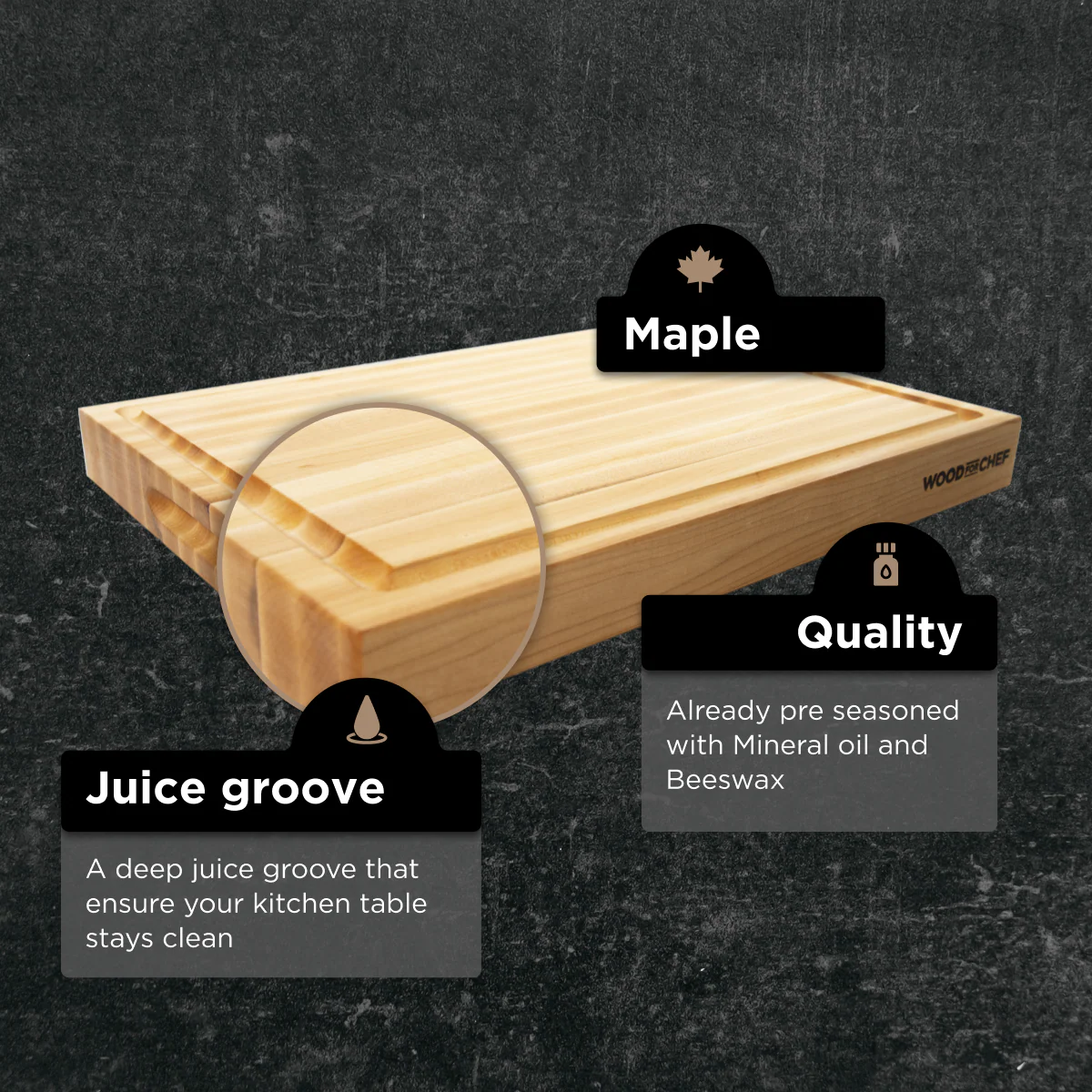 Classic Wood Butcher Block - 100% FSC Certified - Image 4