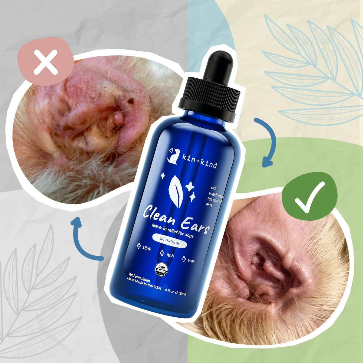 Organic Clean Ears - Leave-In Dog Ear Cleaner - Image 3