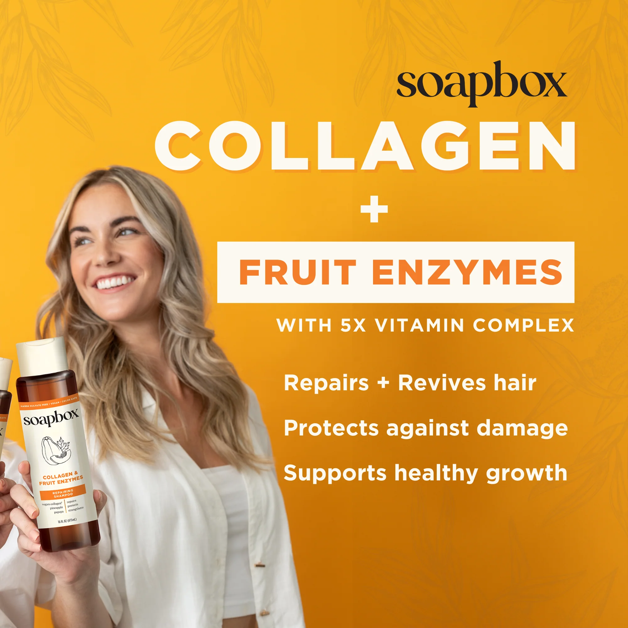 Vegan Collagen & Fruit Enzymes Strengthening Shampoo - Image 4
