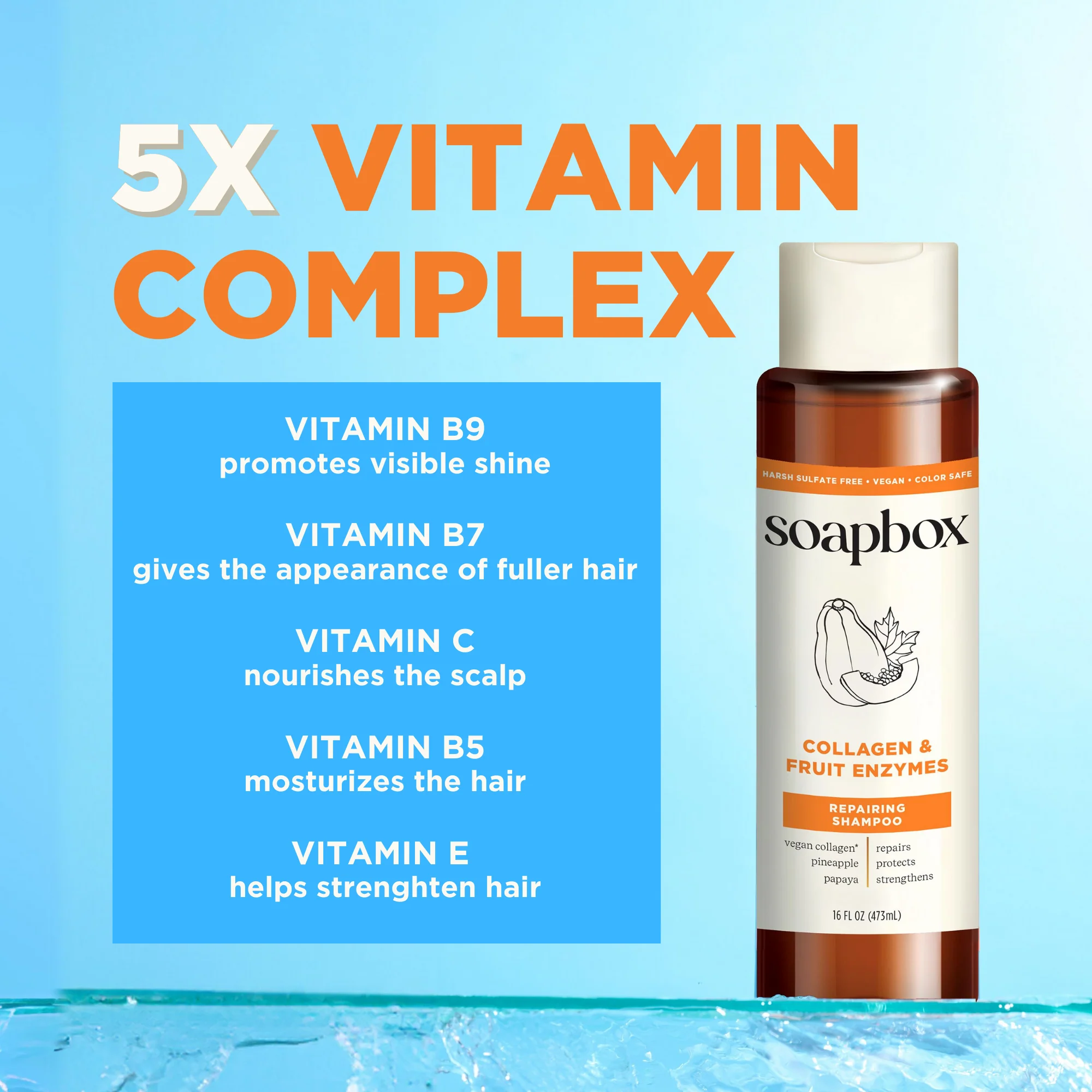Vegan Collagen & Fruit Enzymes Strengthening Shampoo - Image 5