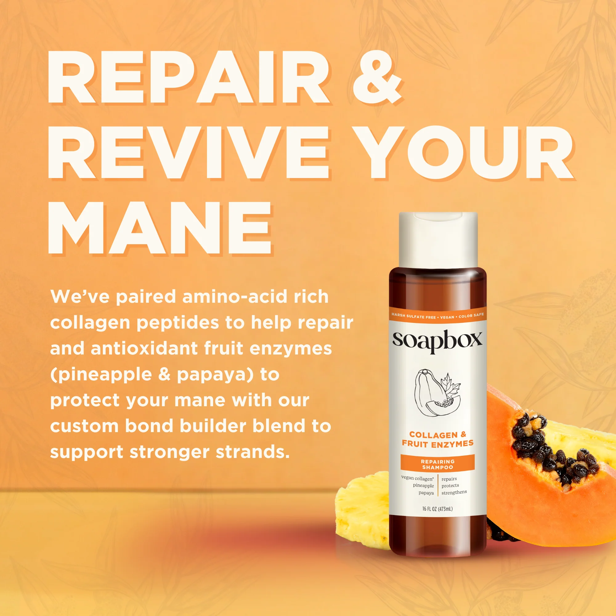 Vegan Collagen & Fruit Enzymes Strengthening Shampoo - Image 6