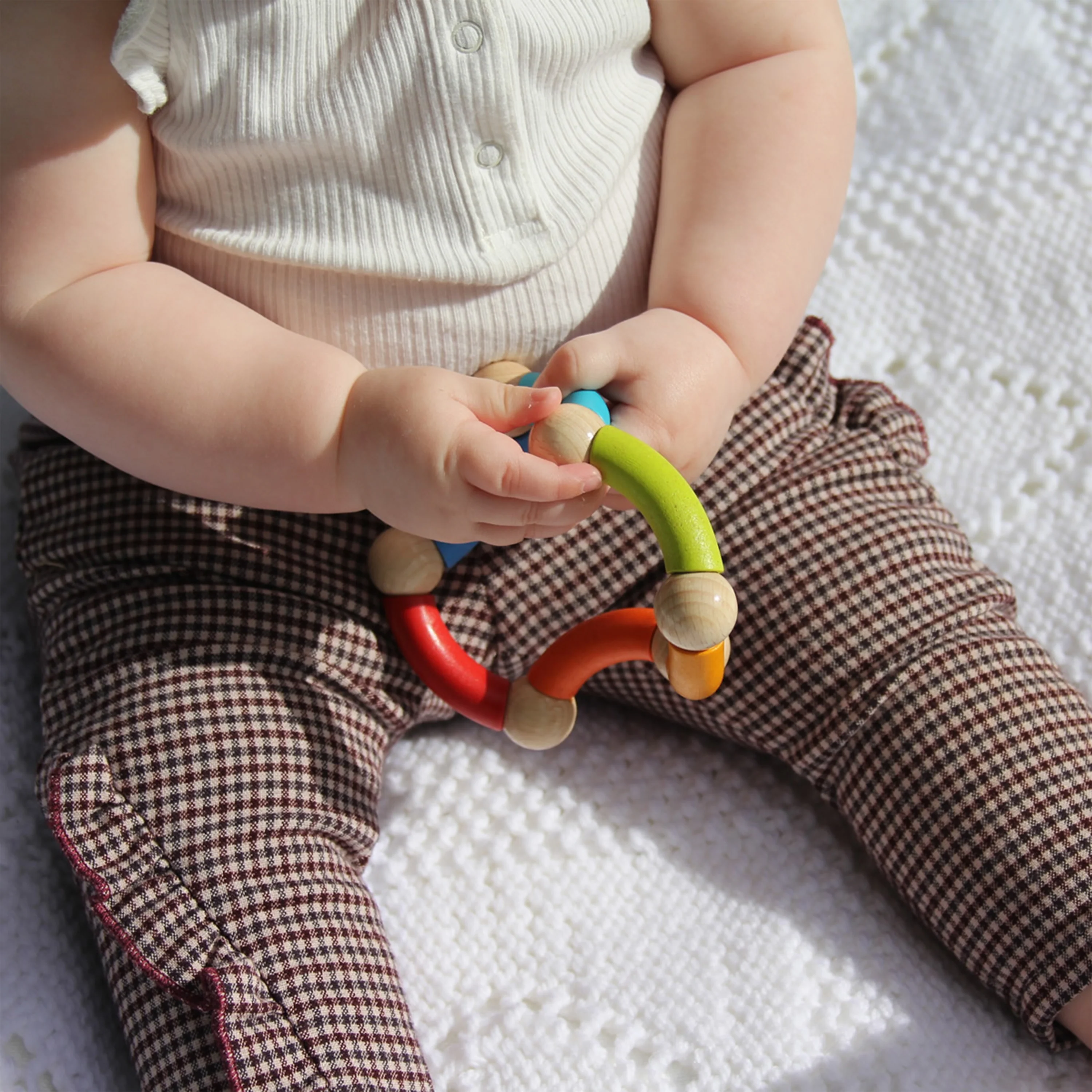 Color Snake Wooden Rattle & Fidget Toy - sustainably sourced wood - Image 5
