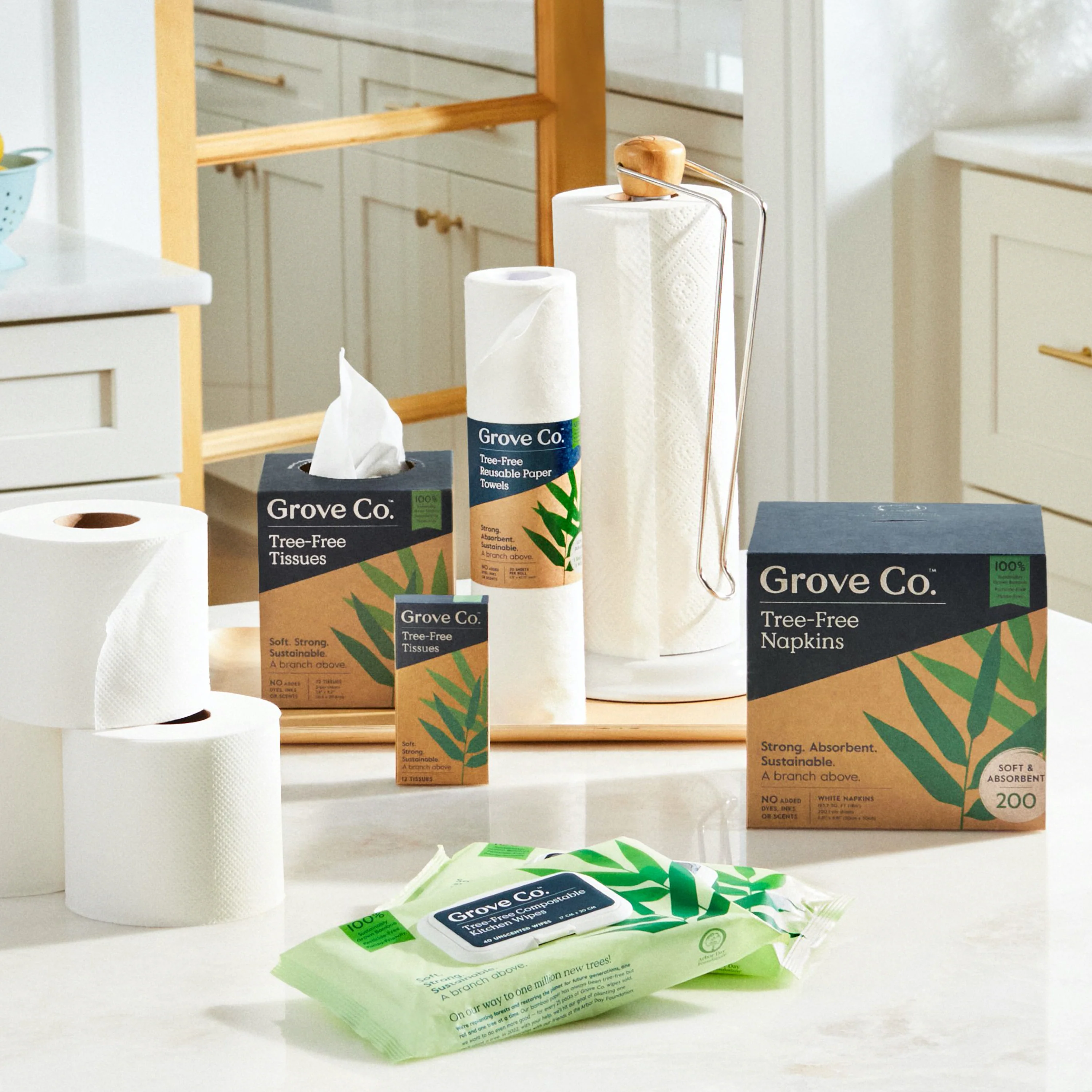 Bamboo Compostable Kitchen Wipes, 40 wipes per pouch - Image 8