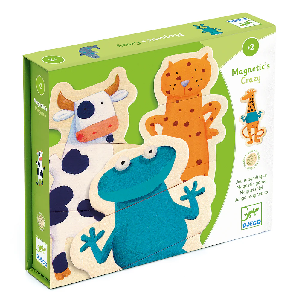 Crazy Animal Mix & Match Wooden Magnets made from FSC® Certified Wood - Image 2