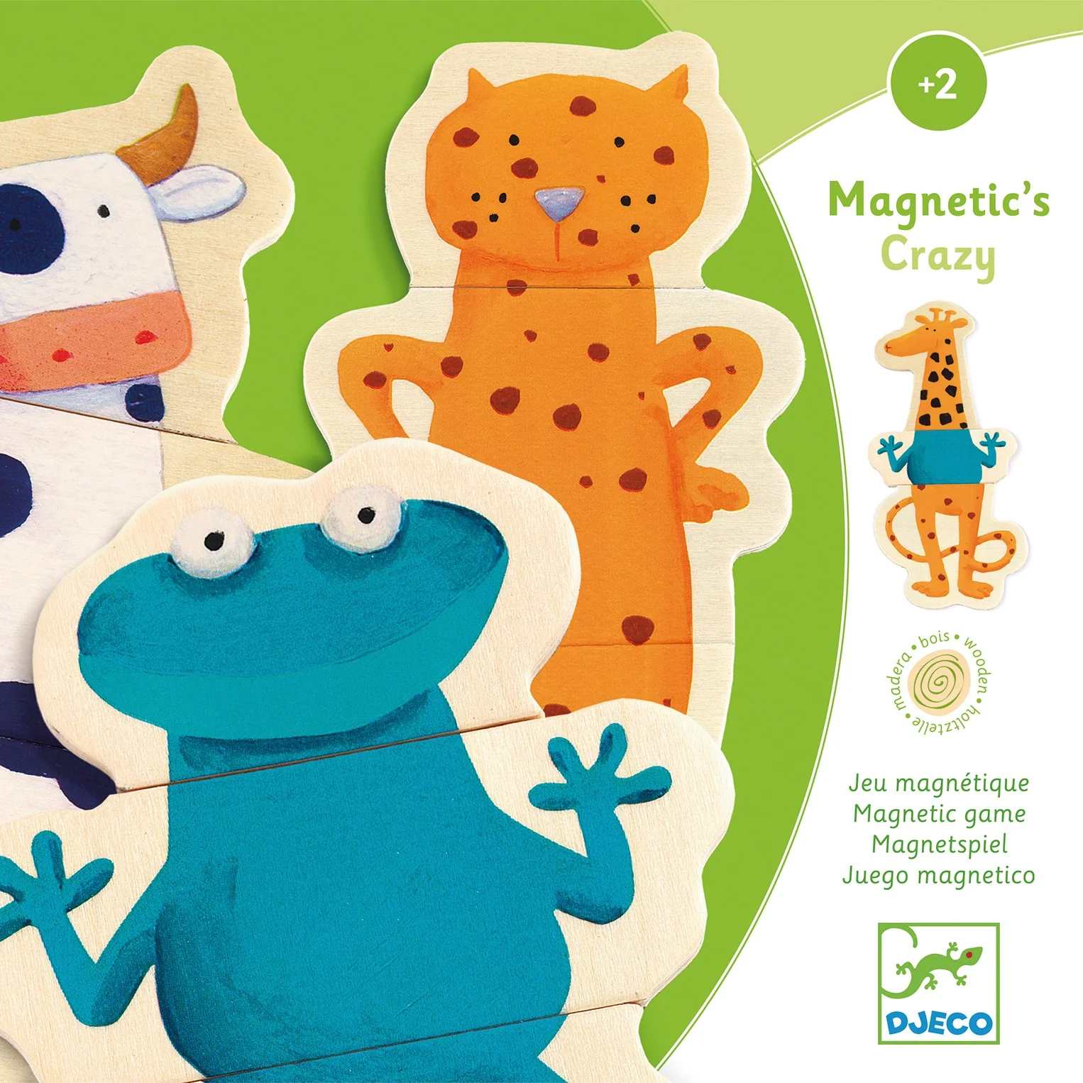 Crazy Animal Mix & Match Wooden Magnets made from FSC® Certified Wood - Image 3