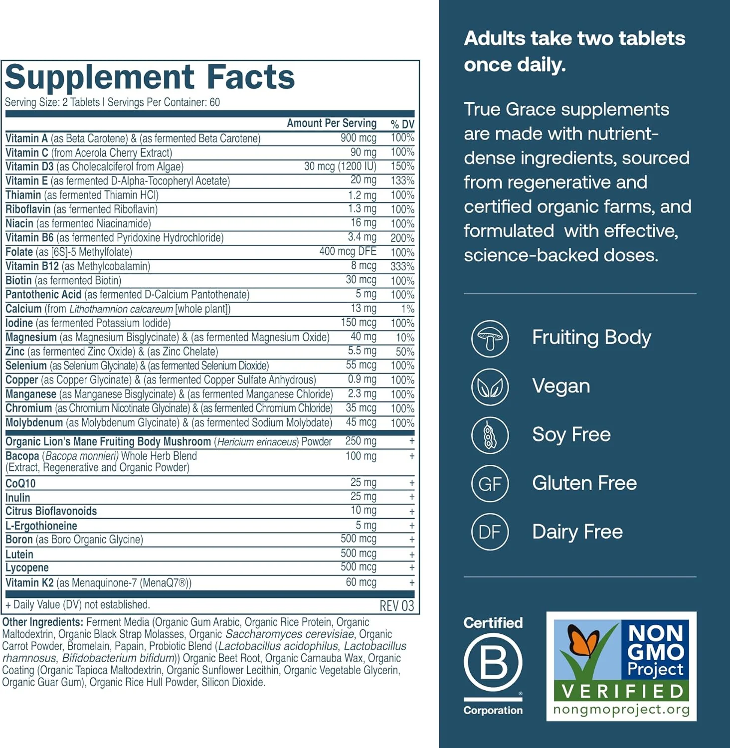 Daily Men’s 50+ Multivitamin Tablets - Refill Pouch - Image 8