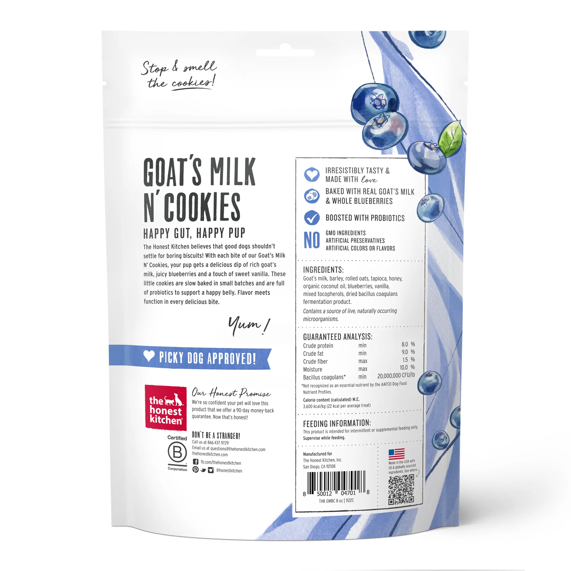 Dog Treat Blueberry & Vanilla Goat's Milk N' Cookies - Image 2