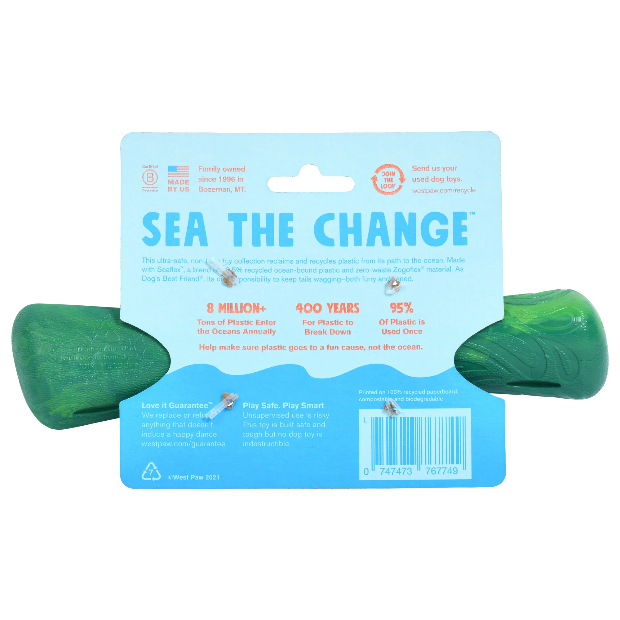 Fetch and Chew Drifty™ Dog Toy made from Ocean-Bound Recycled Plastic - Small - Image 4