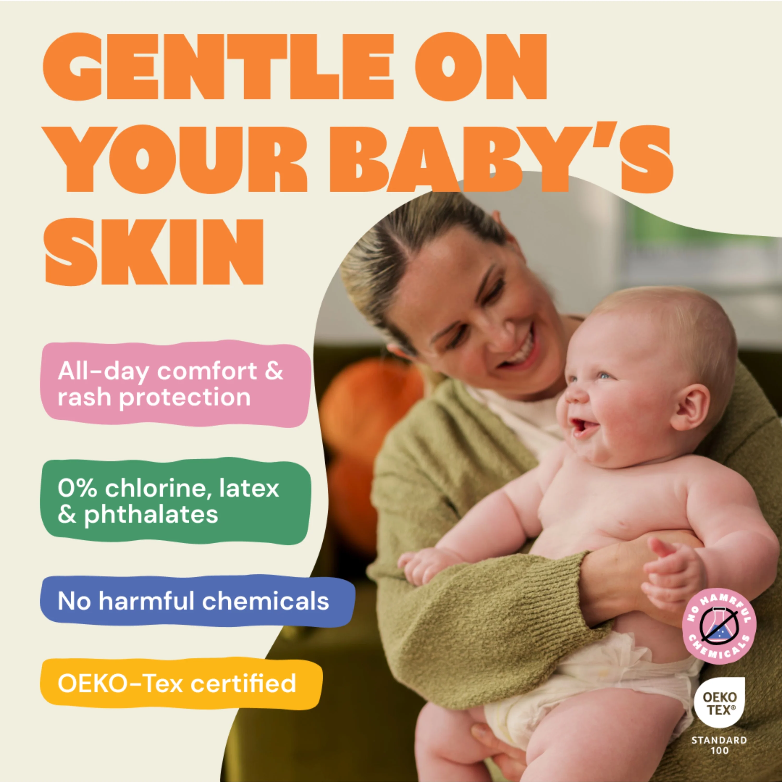 Skin Happy Baby Diapers – Gentle, High-Absorbency Protection with Certified Bamboo Layers - Image 14