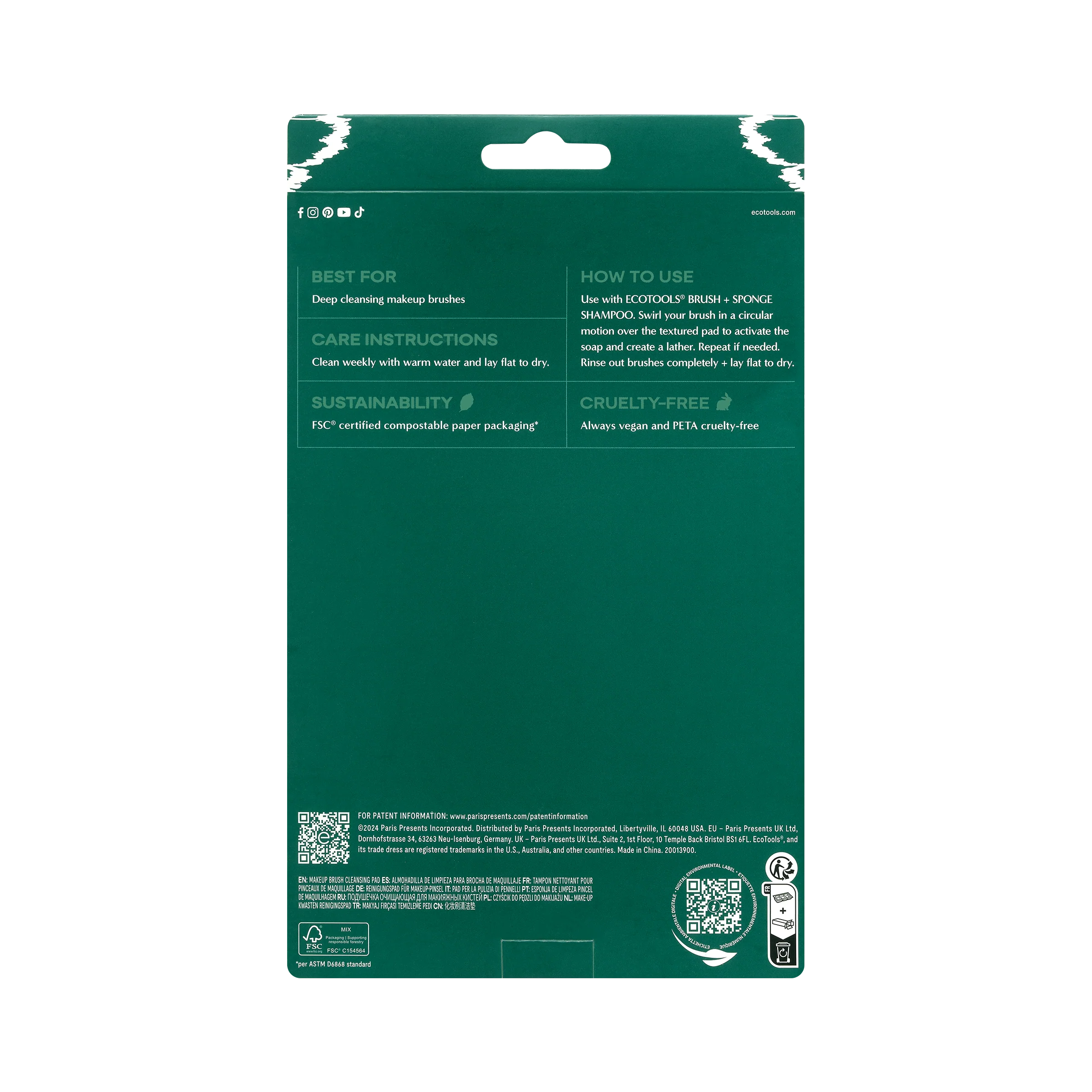 Eco Makeup Brush Cleansing Pad - Image 3