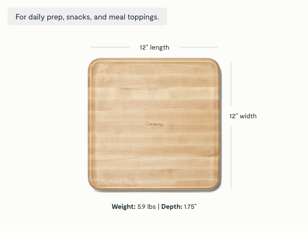 Edge-Grain Wood Prep & Serve Butcher Block, 12" - Image 9