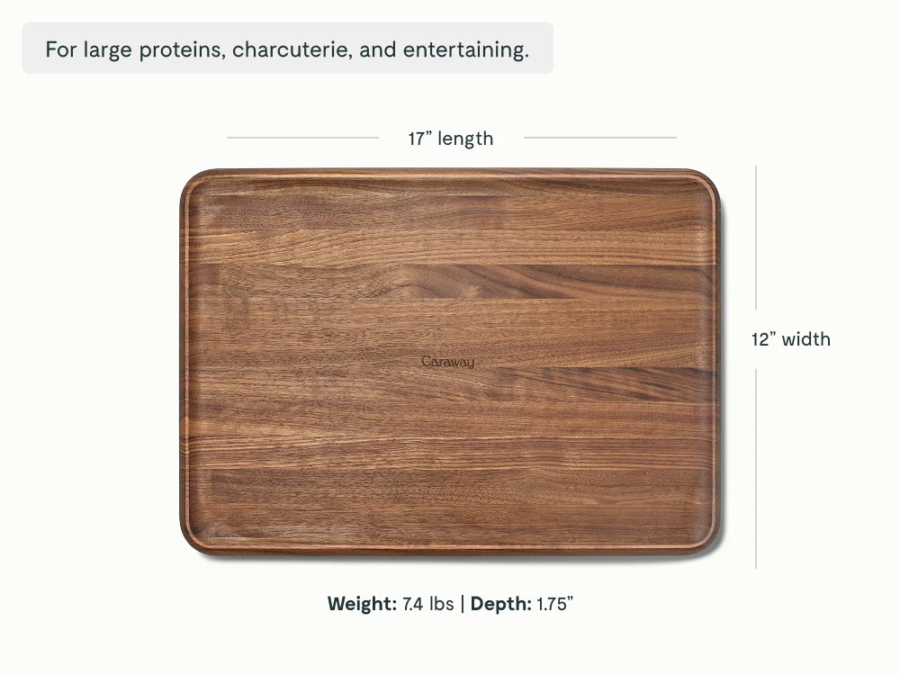 Edge-Grain Wood Prep & Serve Butcher Block, 17” - Image 10