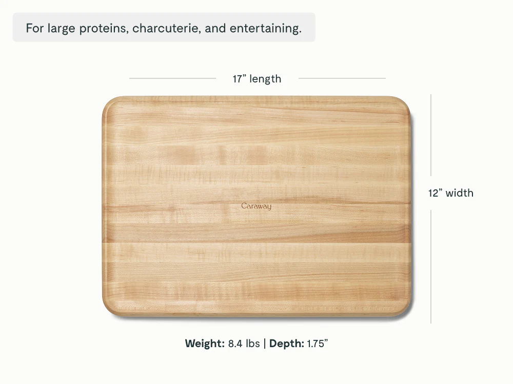Edge-Grain Wood Prep & Serve Butcher Block, 17” - Image 9