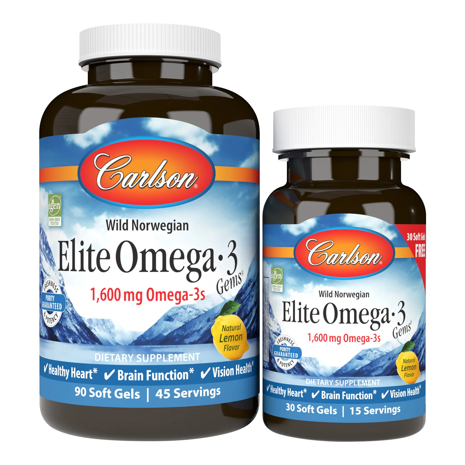 Elite Omega 3 Gems - 1,600 mg Omega-3s - Image 2