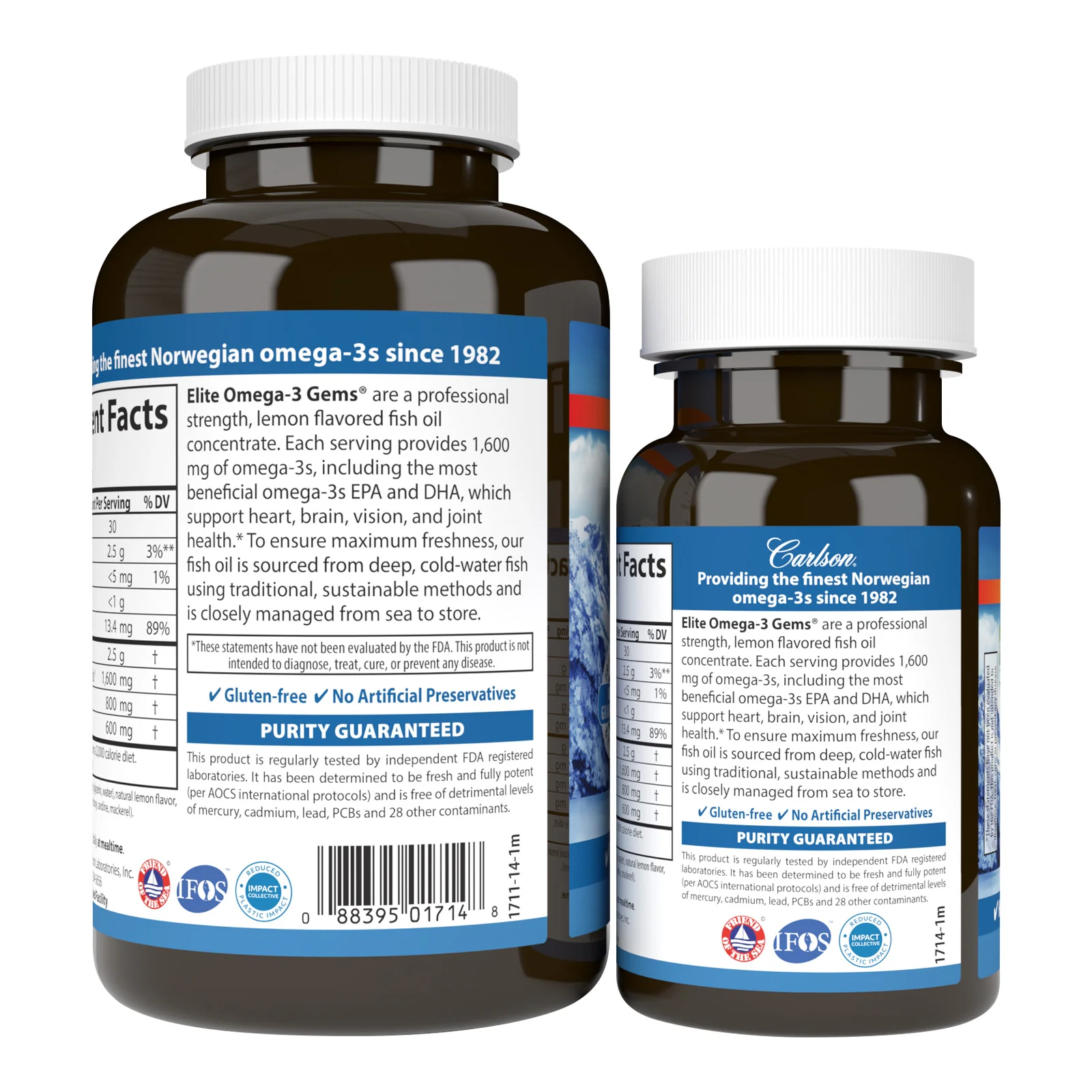 Elite Omega 3 Gems - 1,600 mg Omega-3s - Image 4