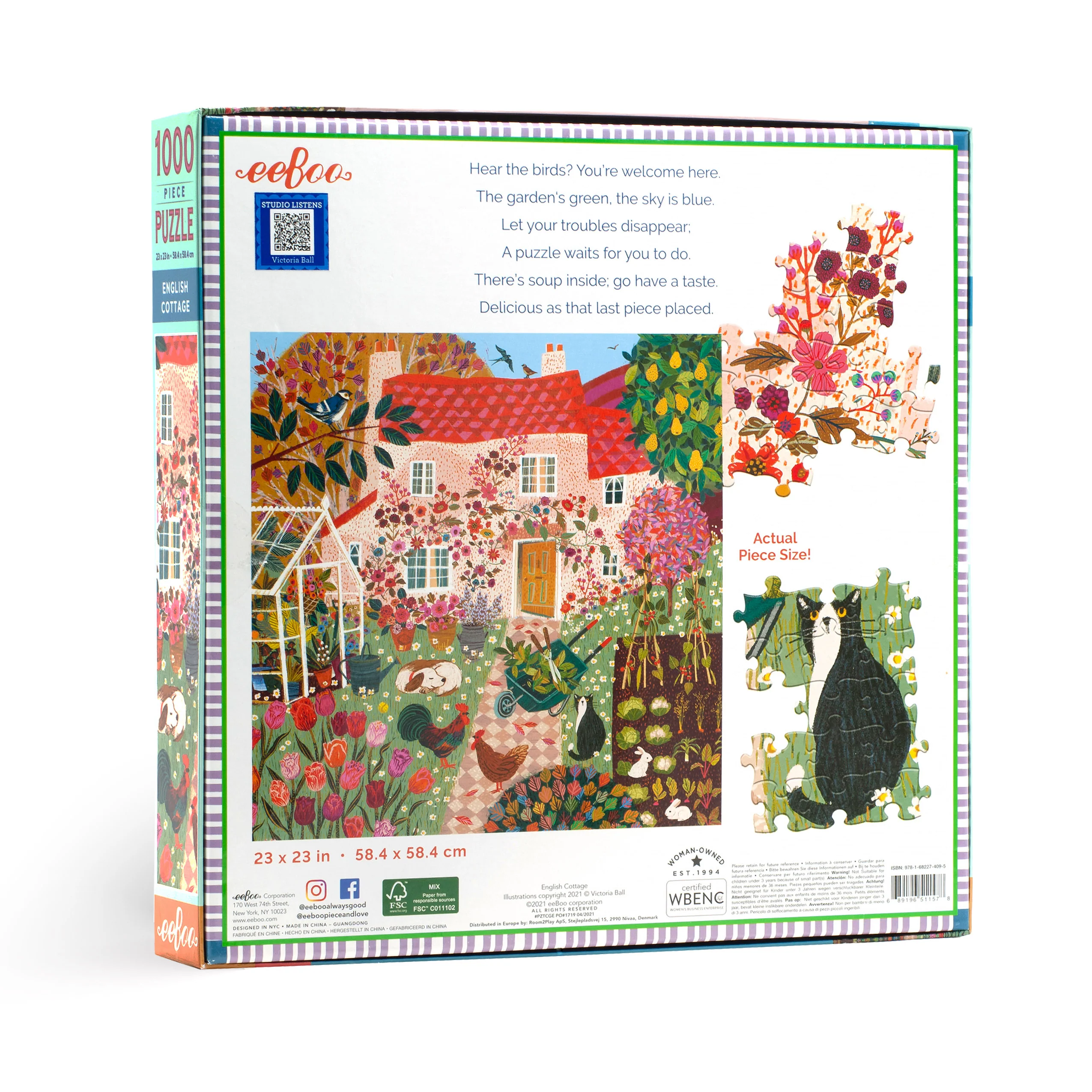 English Cottage 1000 Piece Puzzle - Image 5