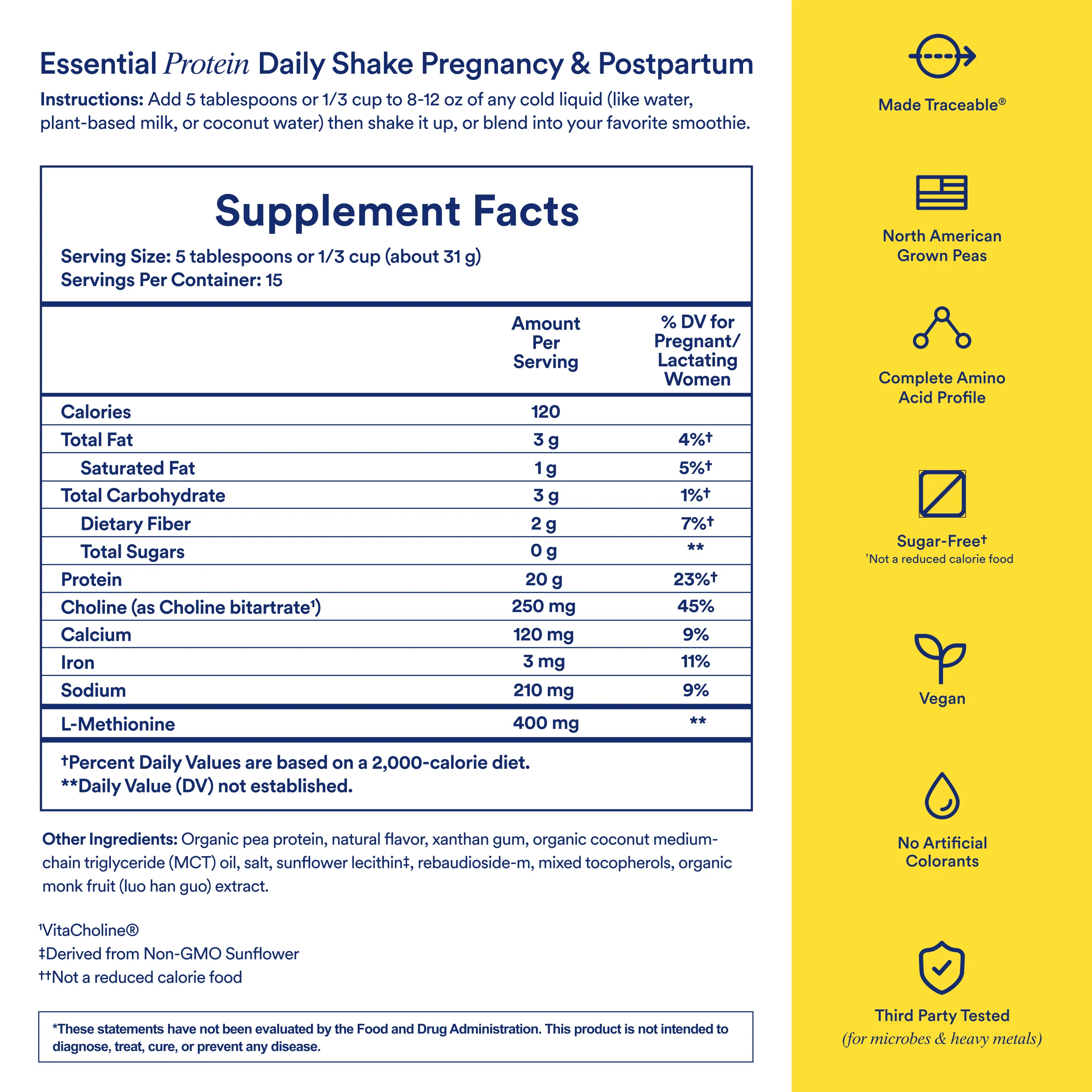 Essential Protein Daily Shake Pregnancy & Postpartum - Image 3