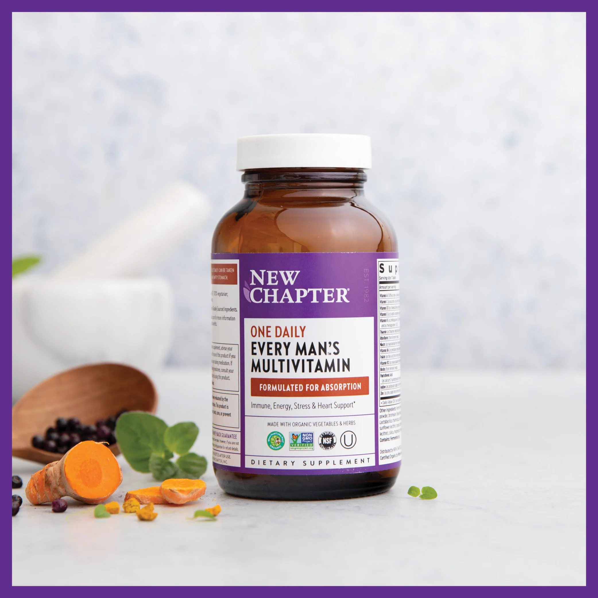 Every Man™'s One Daily Multivitamin - For Immune, Energy, Stress & Heart Support - Image 12