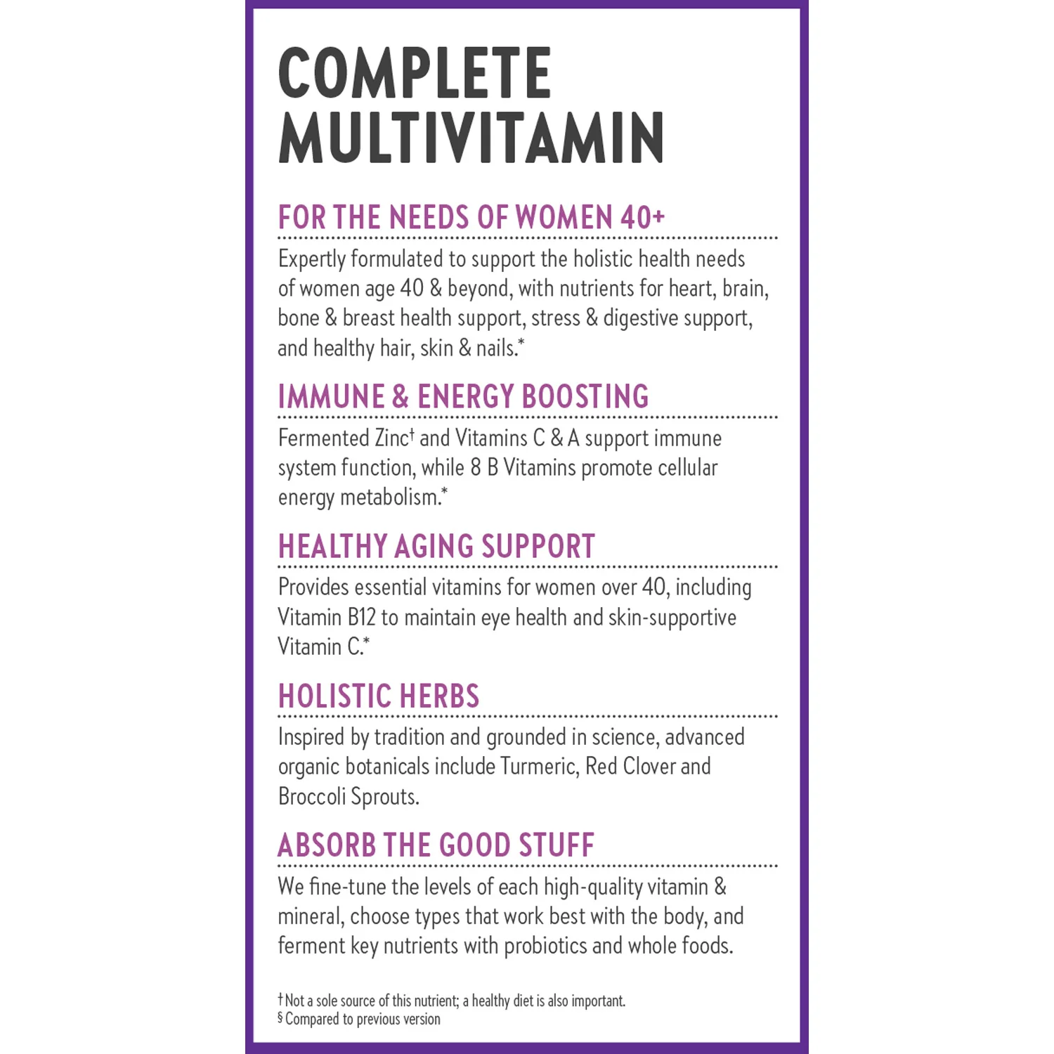 Every Womanâ˘'s One Daily 40+ Multivitamin - For Immune, Energy & Healthy Aging Support - Image 4