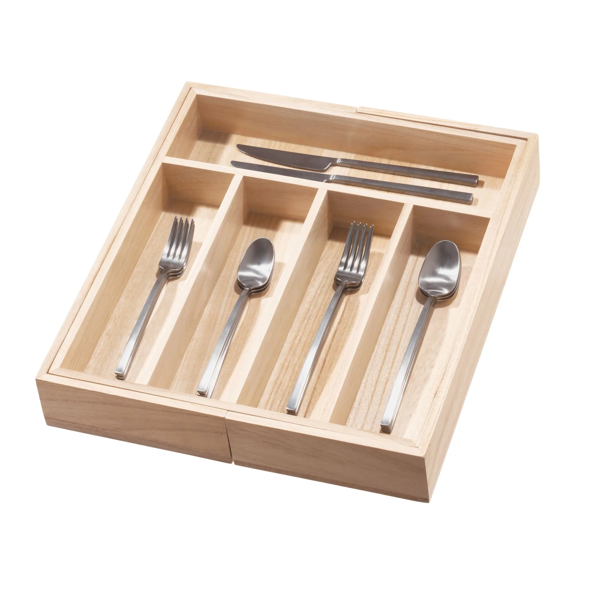 Expandable Wood Cutlery Tray - Image 5