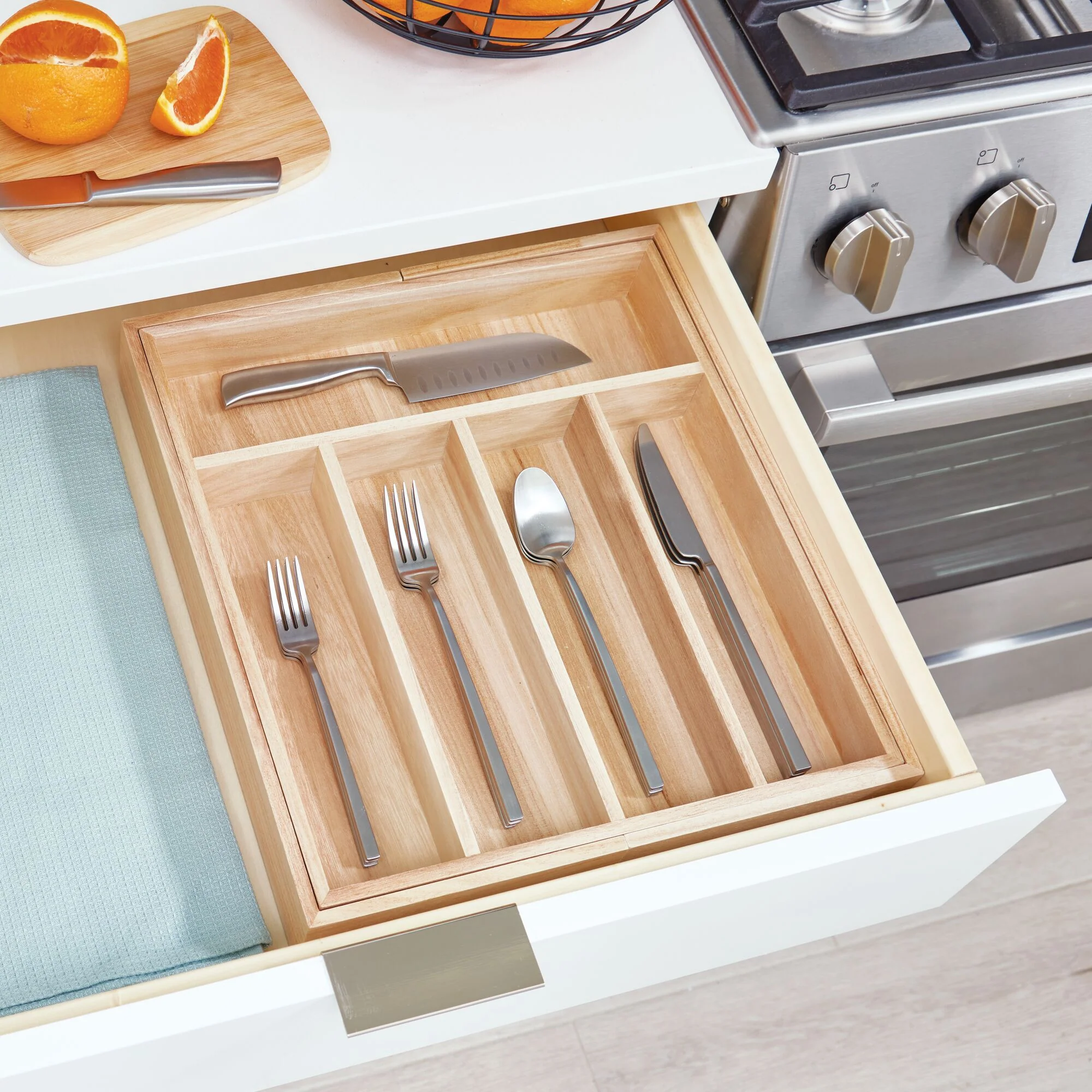 Expandable Wood Cutlery Tray - Image 6