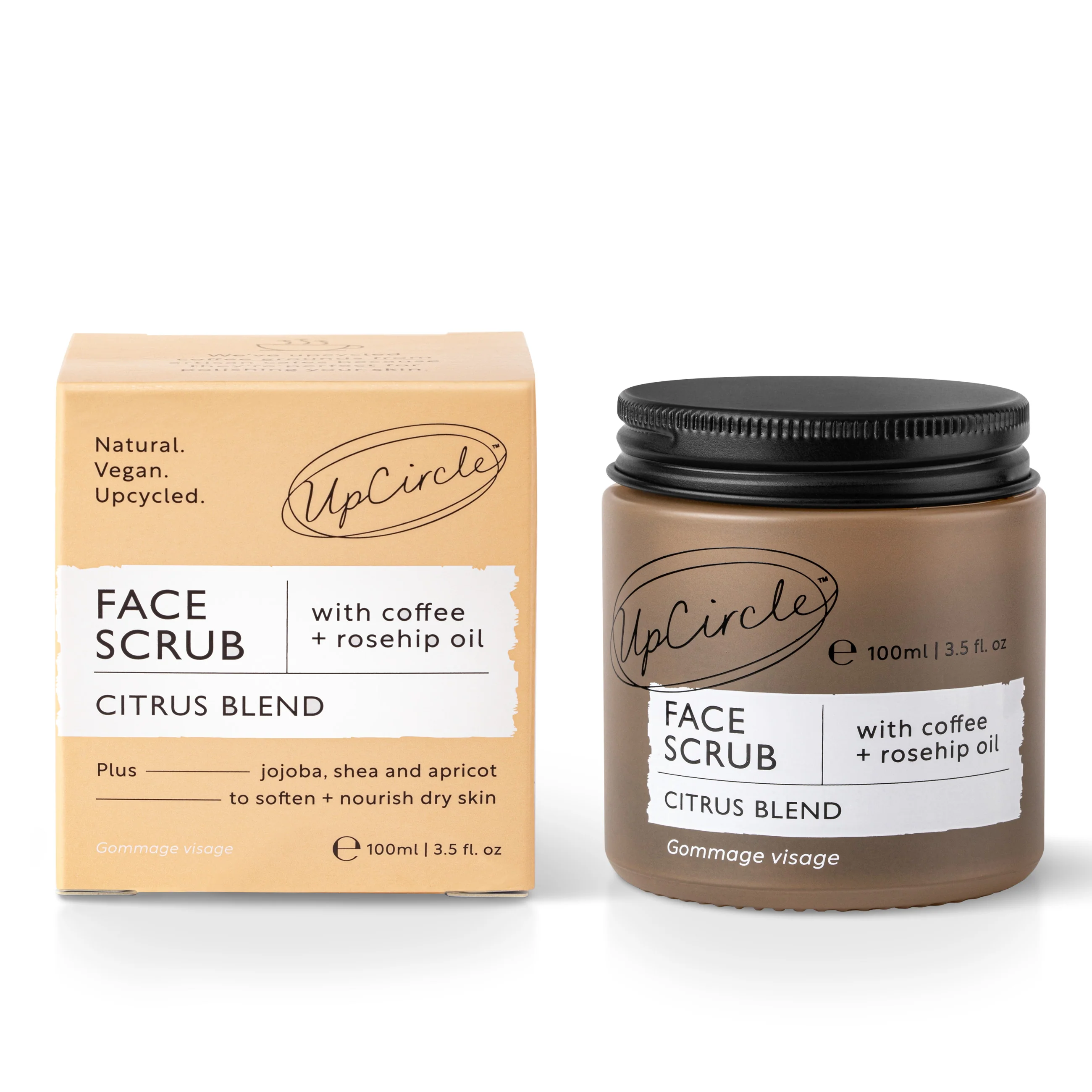Face Scrub with Coffee + Rosehip Oil - Citrus Blend - Image 3