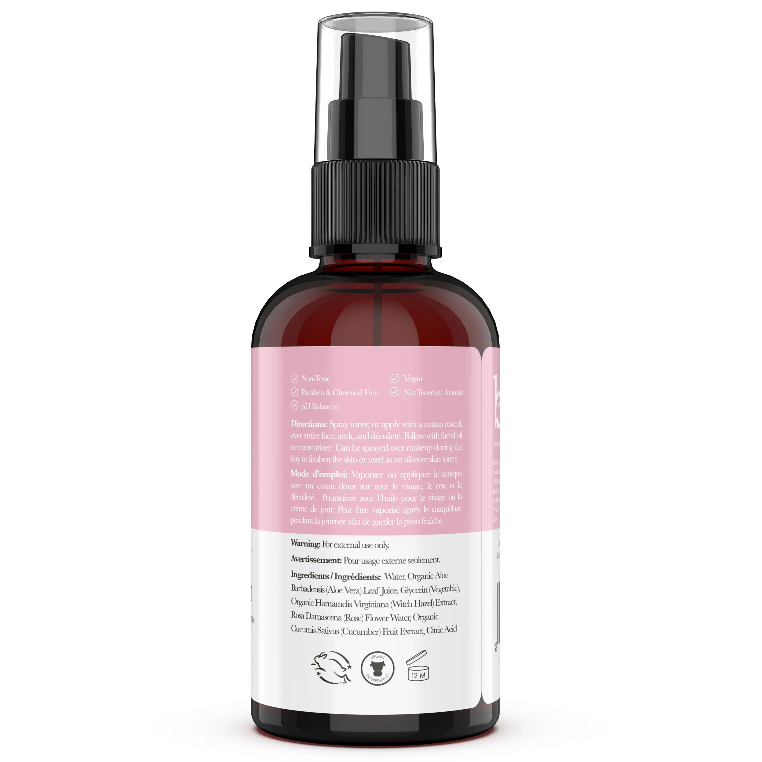 Facial Toner with Witch Hazel & Rose Petal Water - Image 4