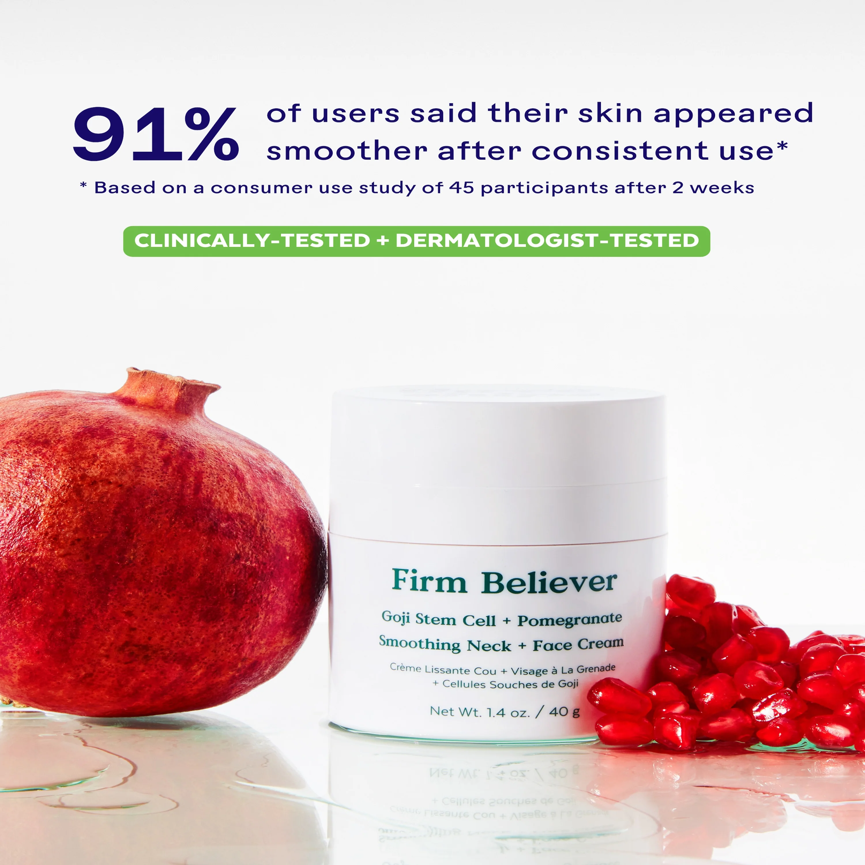 Firm Believer Goji Stem Cell + Pomegranate Smoothing Neck + Face Cream - Image 7