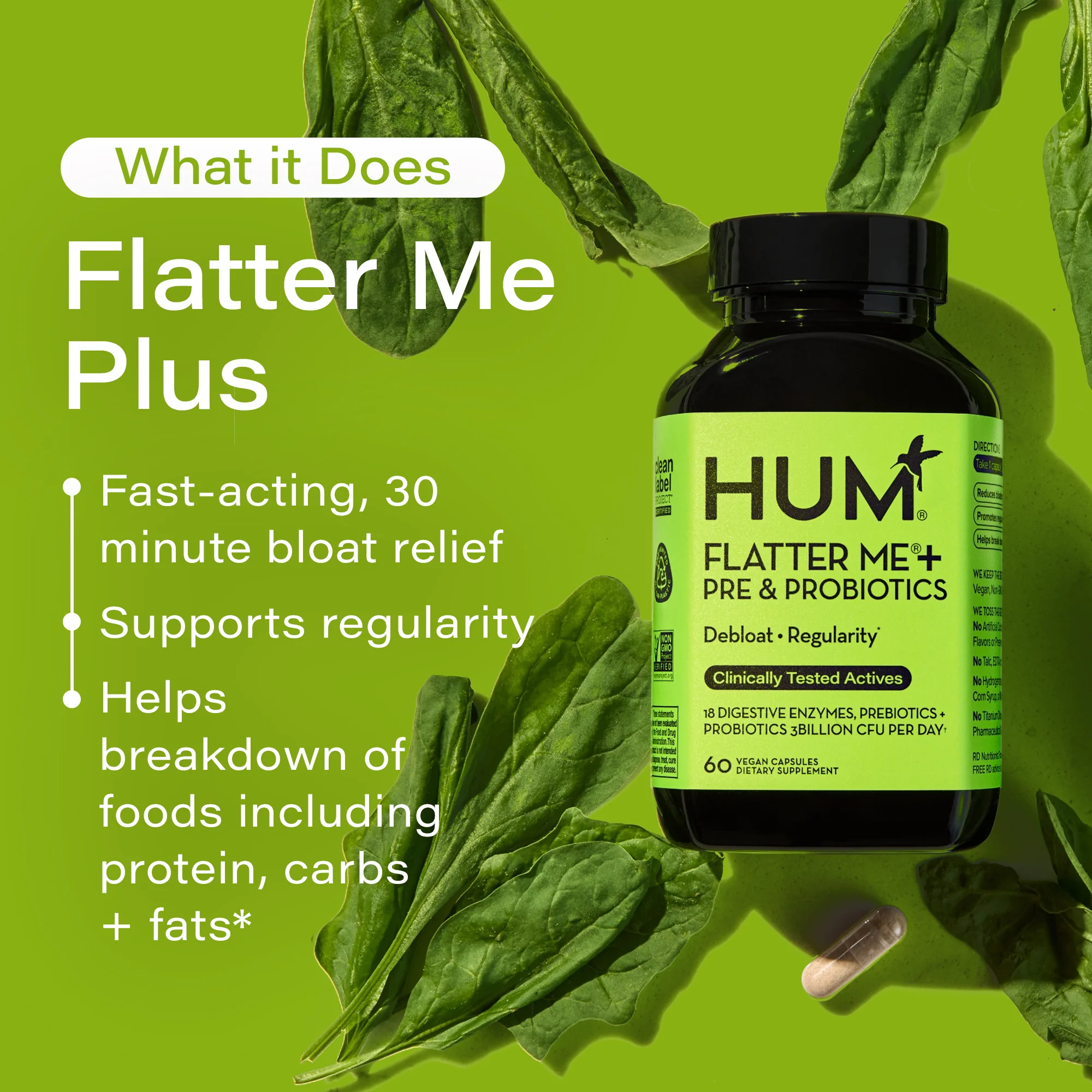 Flatter Me -  Debloat Enzymes + Pre and Probiotics For Regularity - Image 5