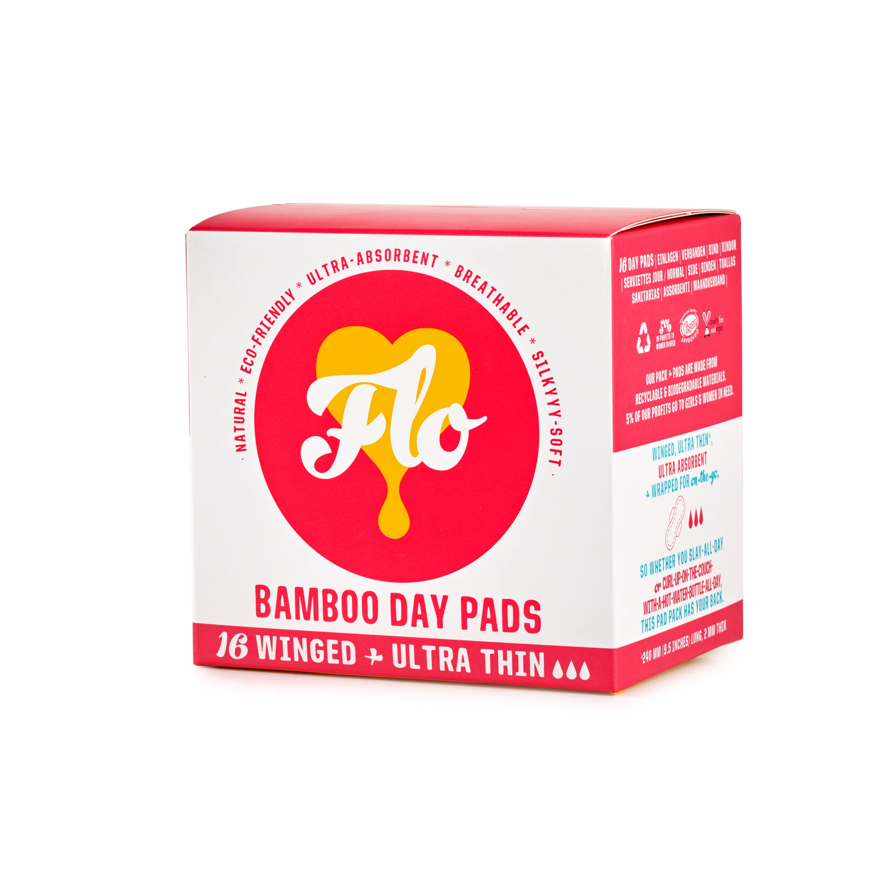 Flo Organic Bamboo Day Period Pads (Winged) - Image 6
