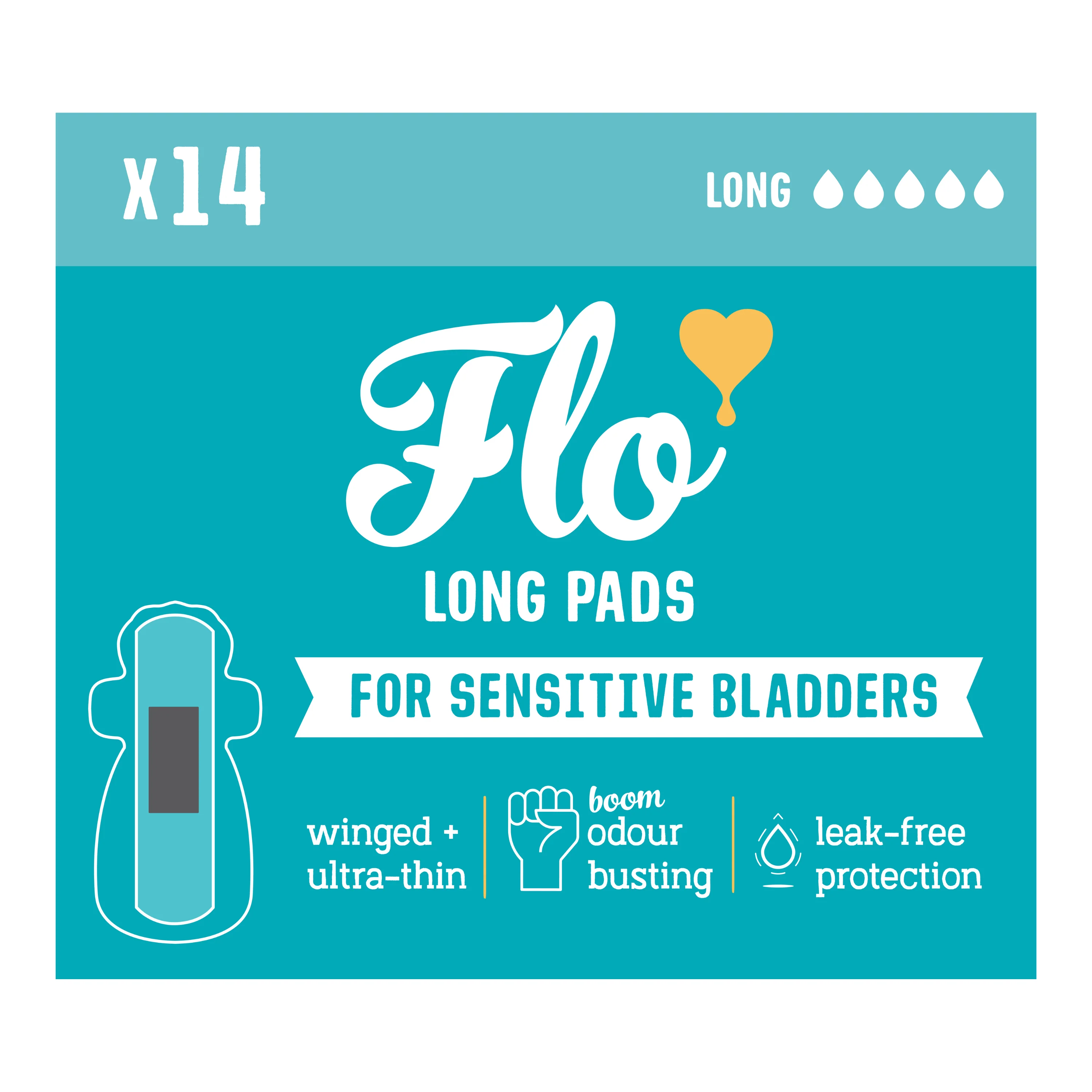 Flo Sensitive Bladder Bamboo Long Pads - Image 2