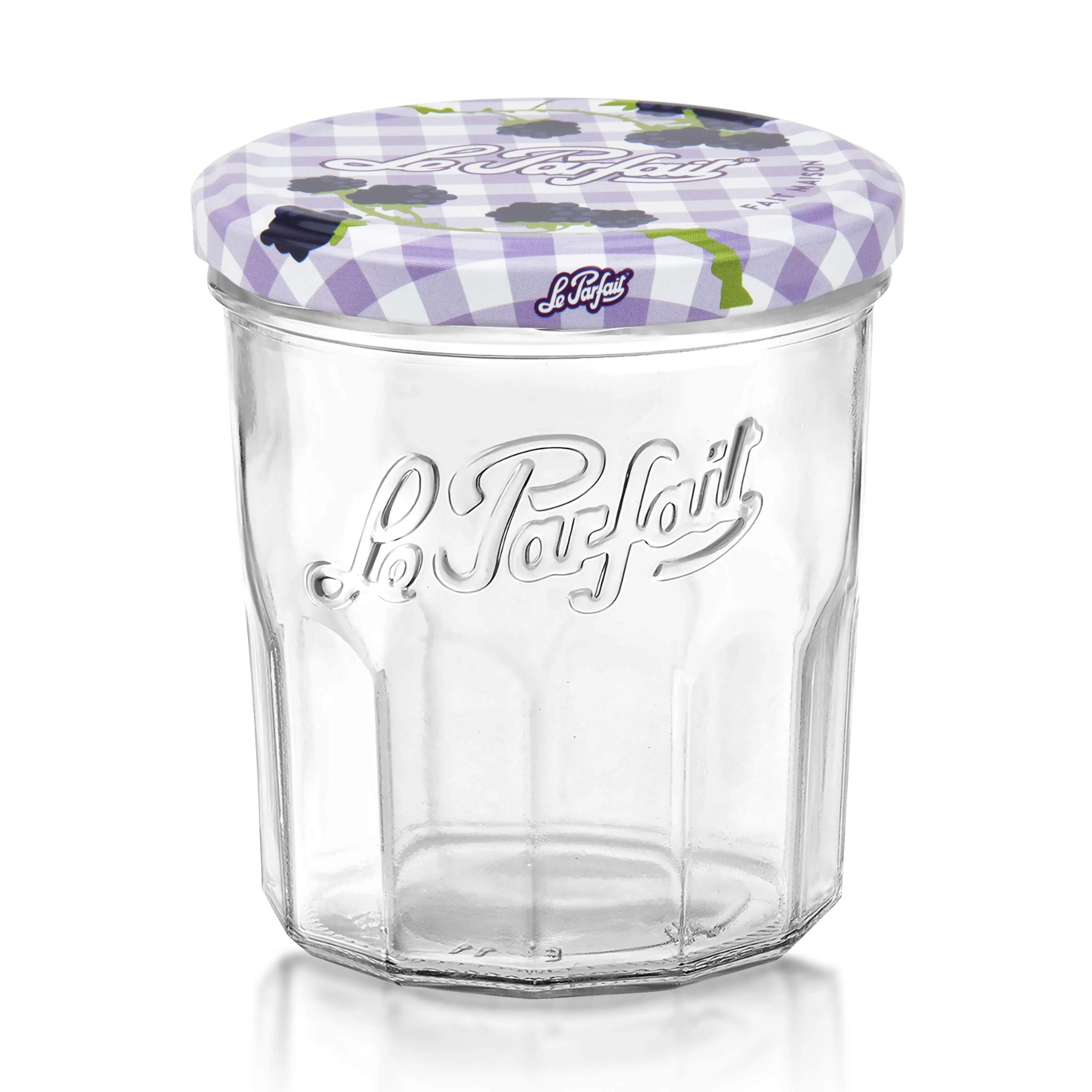 French Jam Jar & Drinking Glass with Metal Lid - Image 7