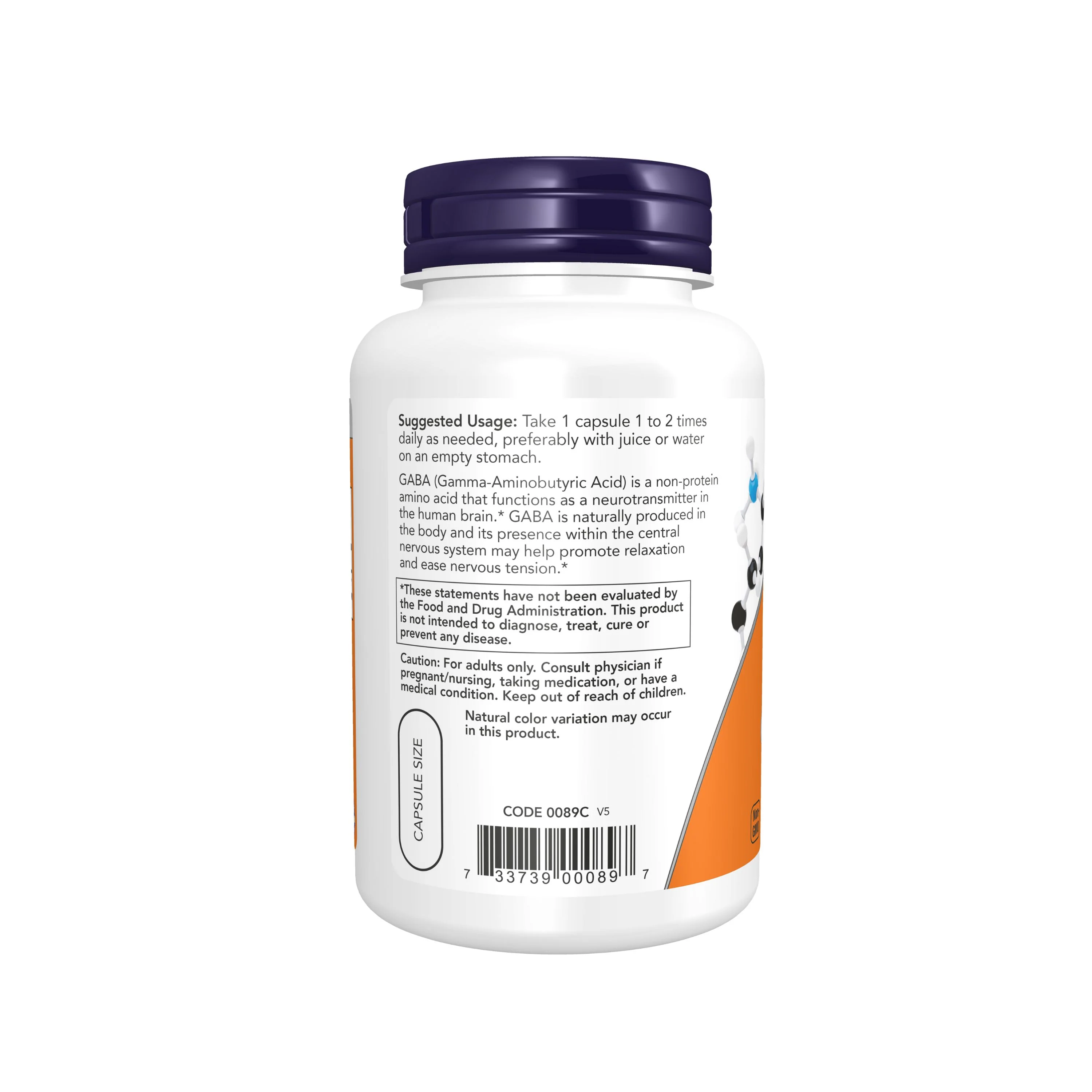 GABA 750mg - For Neurotransmitter Support - Image 3