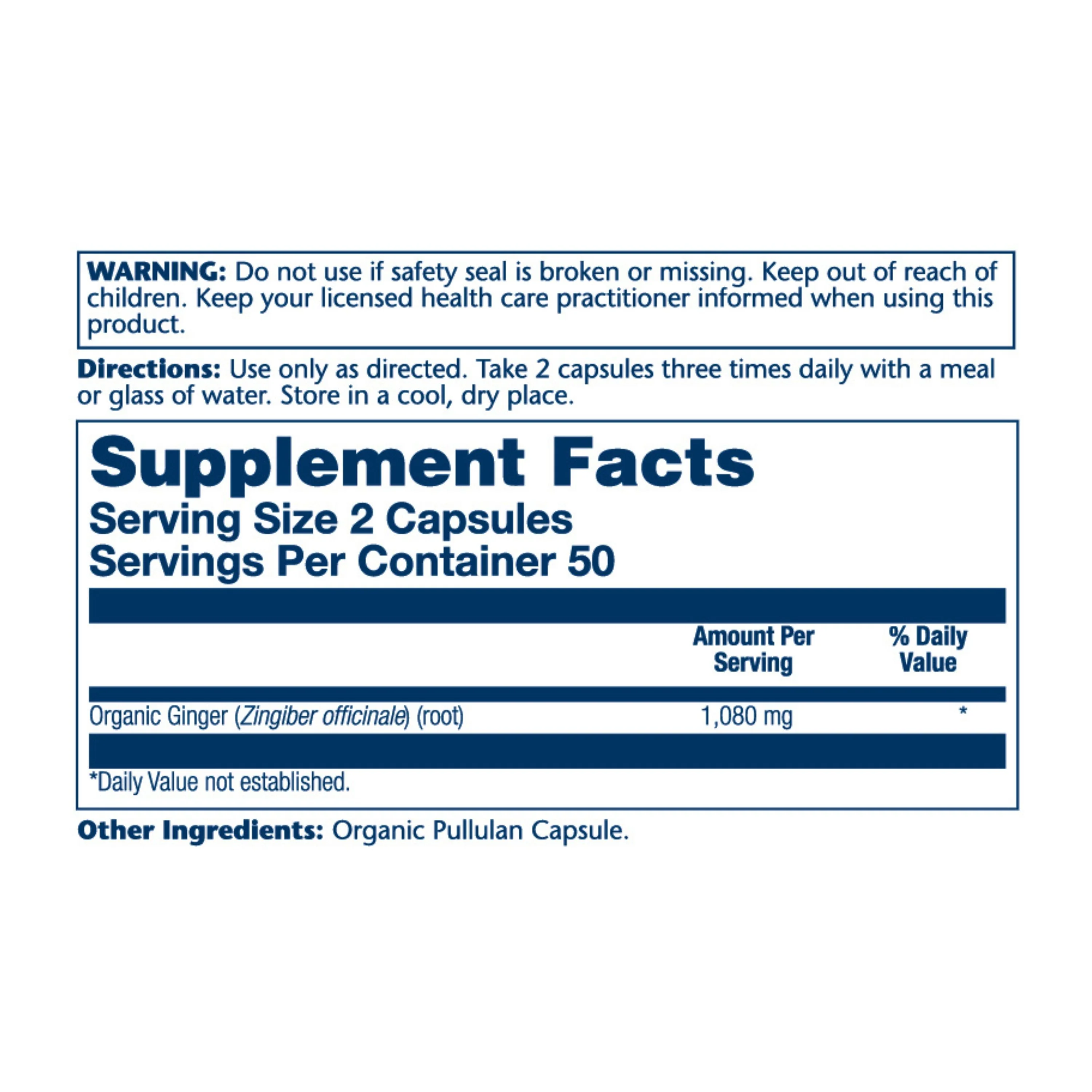 Ginger Organic, 1080 mg - Image 2