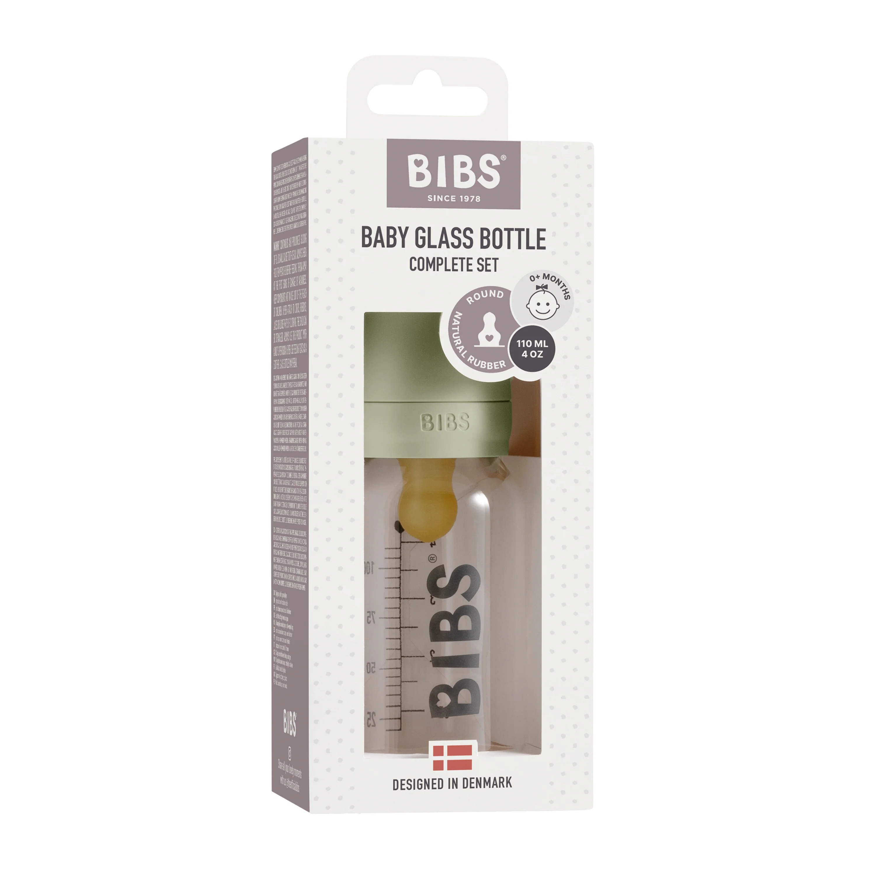 Glass Baby Bottle with Natural Rubber Nipple Set - Slow Flow 0+ Months - Image 10