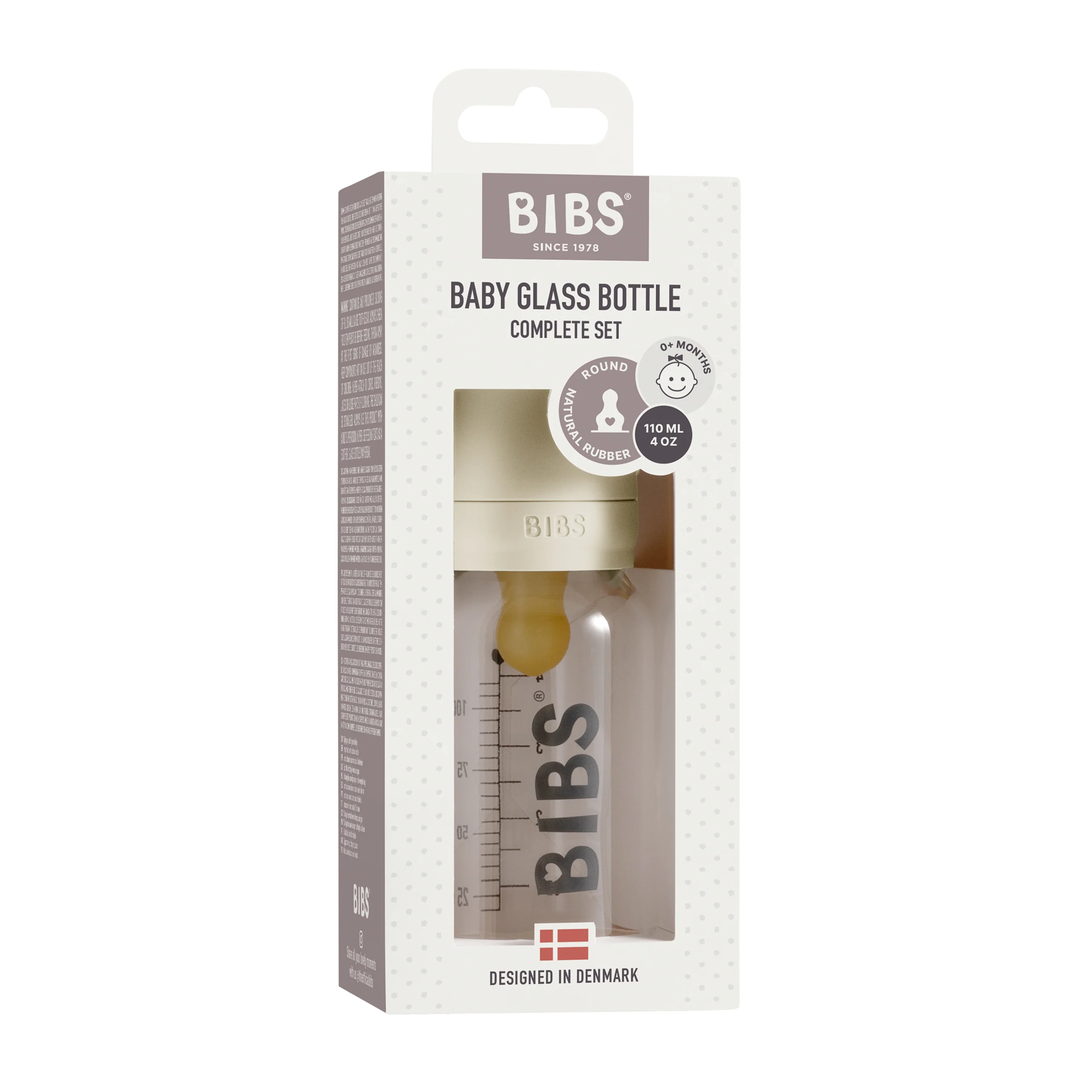 Glass Baby Bottle with Natural Rubber Nipple Set - Slow Flow 0+ Months - Image 19