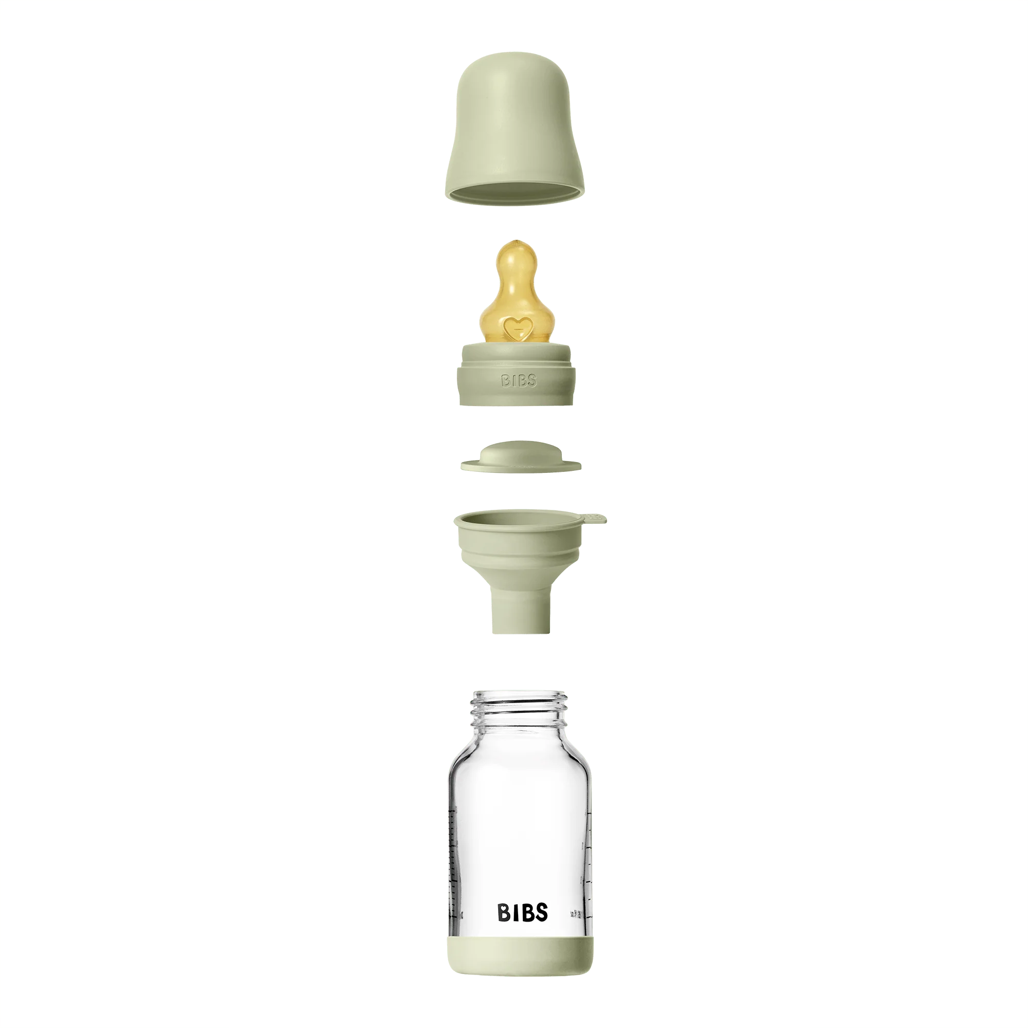 Glass Baby Bottle with Natural Rubber Nipple Set - Slow Flow 0+ Months - Image 6