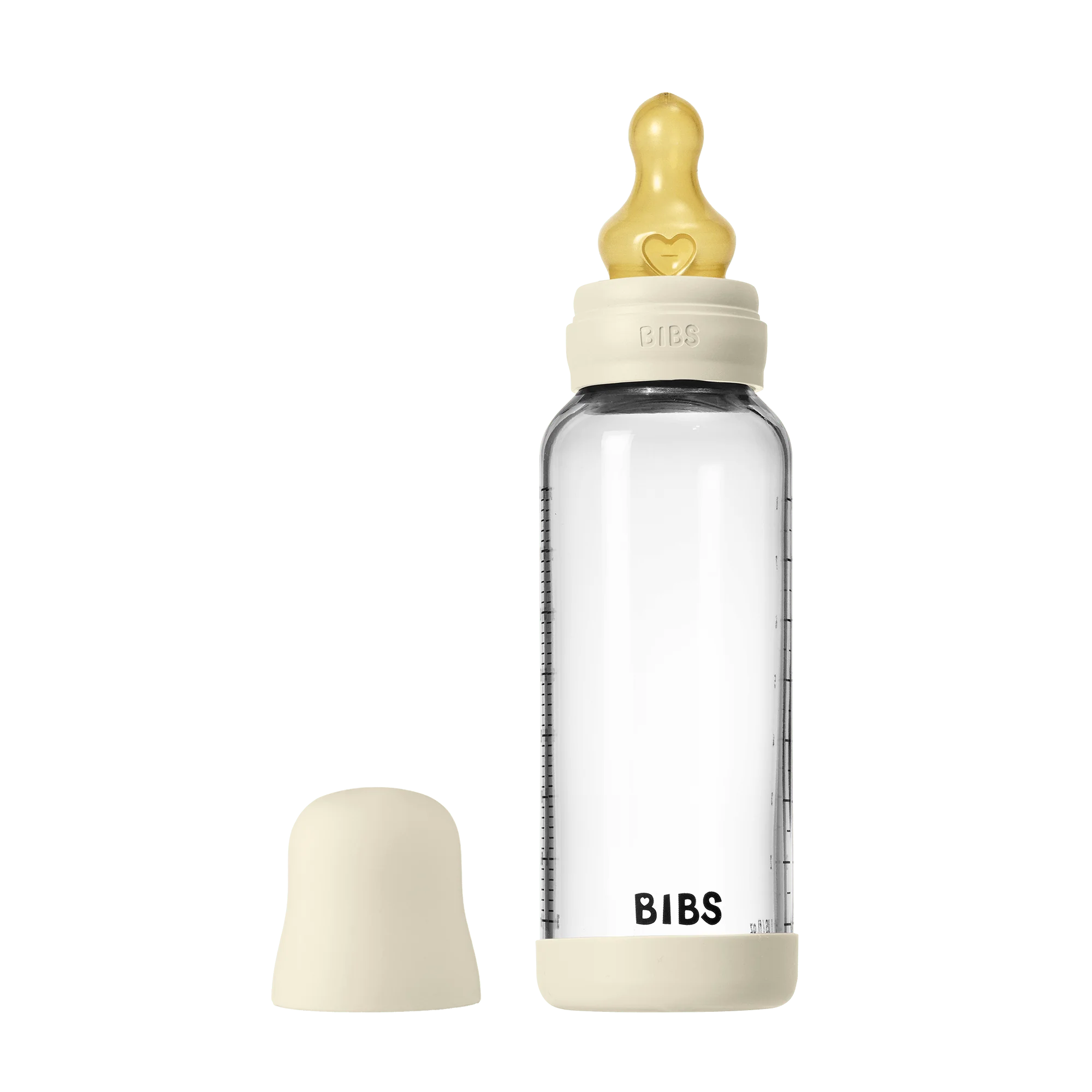 Glass Baby Bottle with Natural Rubber Nipple Set - Medium Flow 2+ Months - Image 15