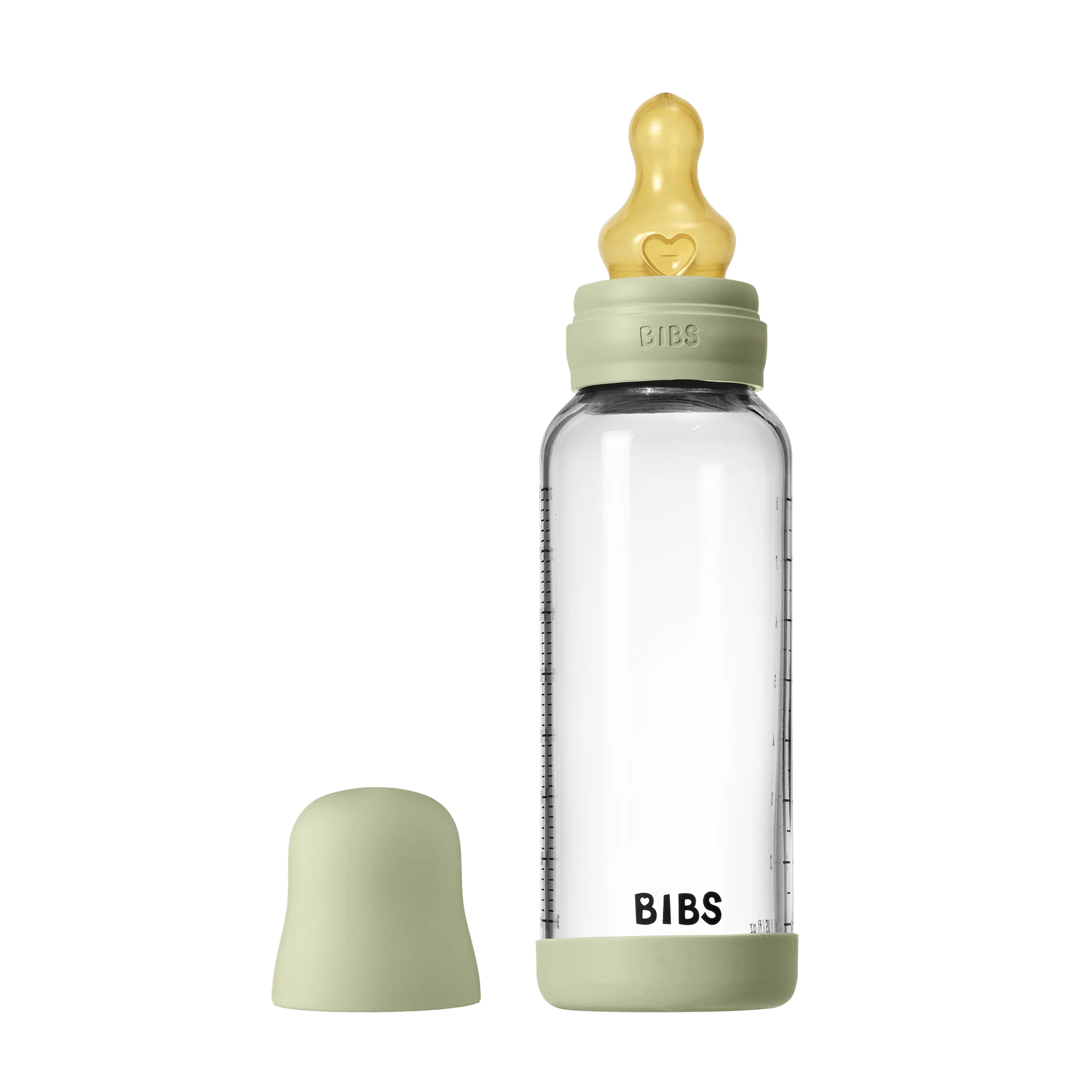 Glass Baby Bottle with Natural Rubber Nipple Set - Medium Flow 2+ Months - Image 17